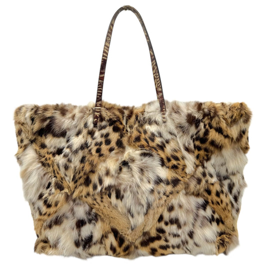 Fendi 'Lynx & Leopard' Patchwork Rabbit Fur Tote Bag - Outfit Repeater