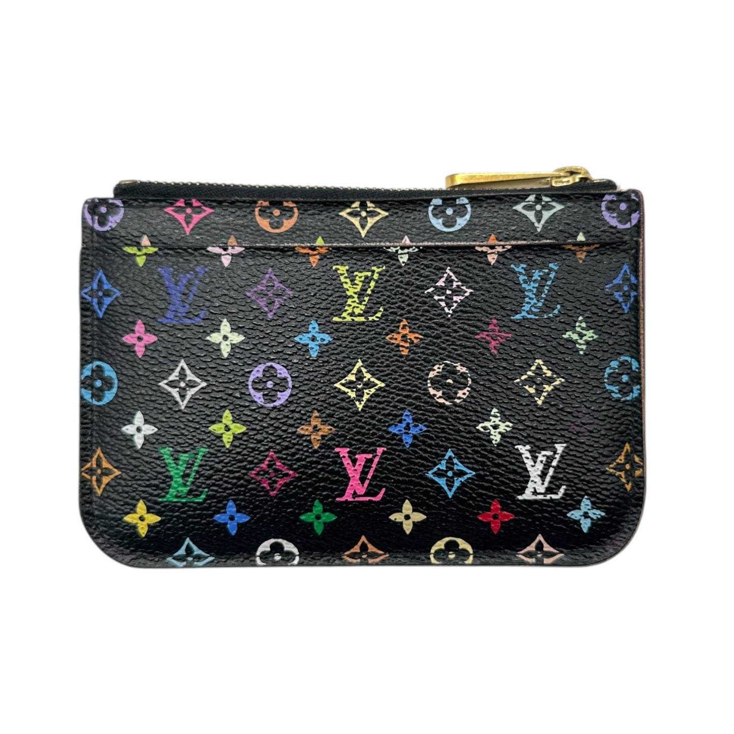 Louis Vuitton Black Murakami Multicolor Monogram Key Pouch Wallet - Outfit Repeater