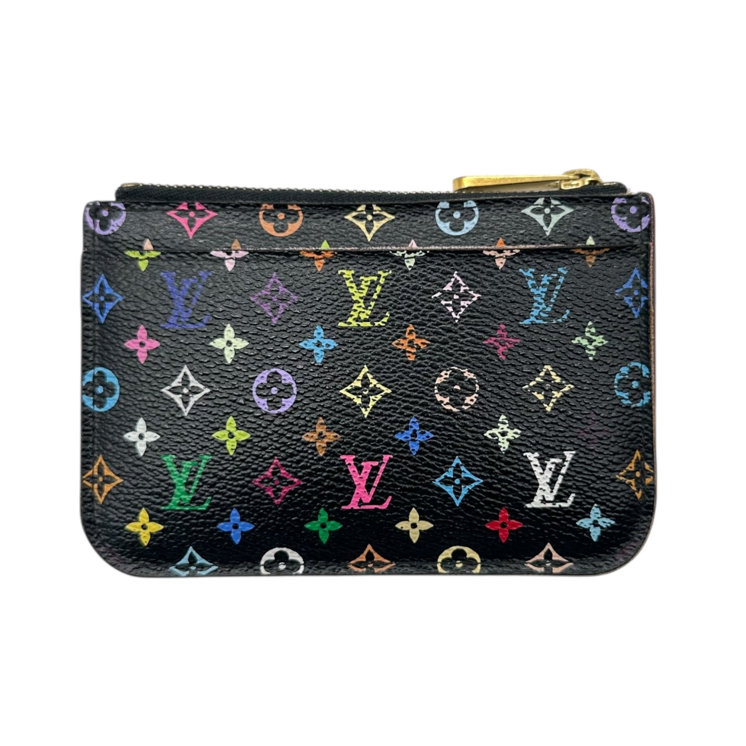 Louis Vuitton Black Murakami Multicolor Monogram Key Pouch Wallet - Outfit Repeater