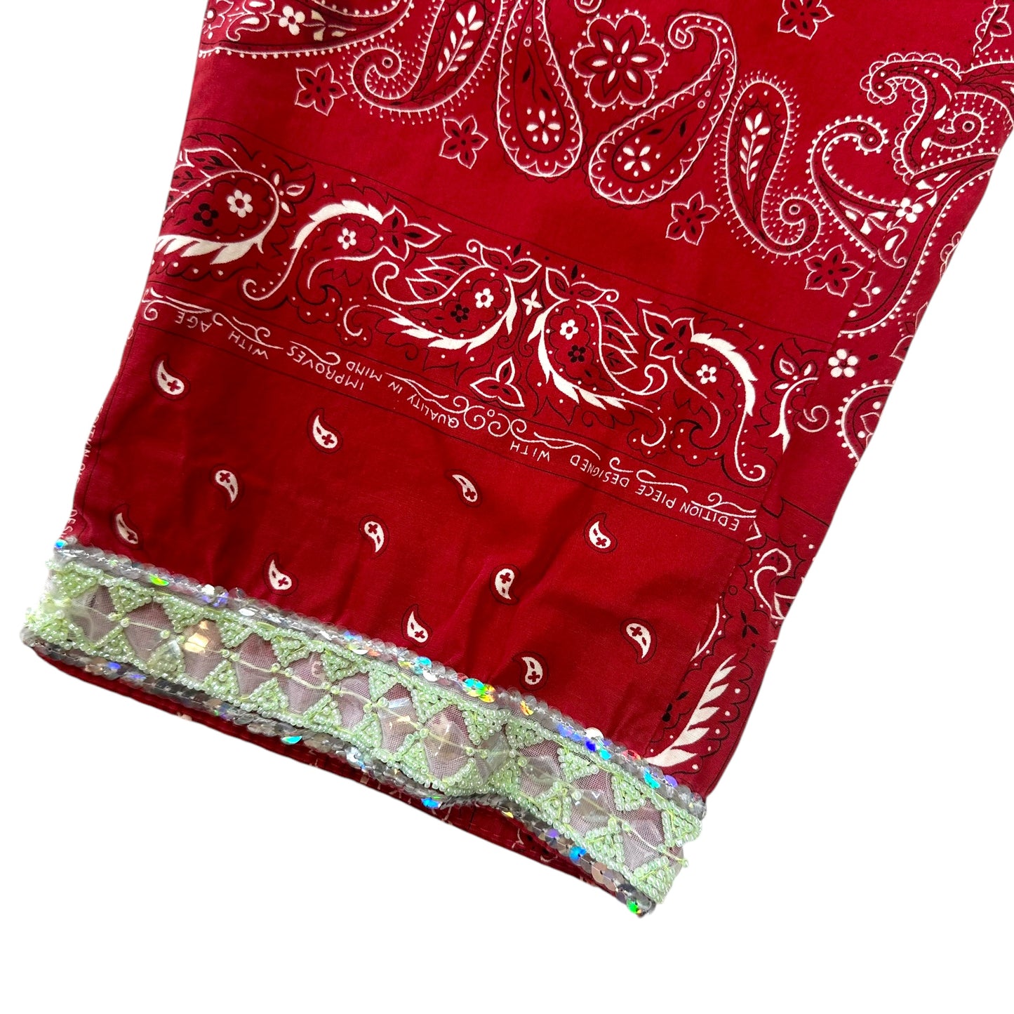 (RARE) D&G Dolce & Gabbana Sequin Trim Bandana Capri Pants - Outfit Repeater