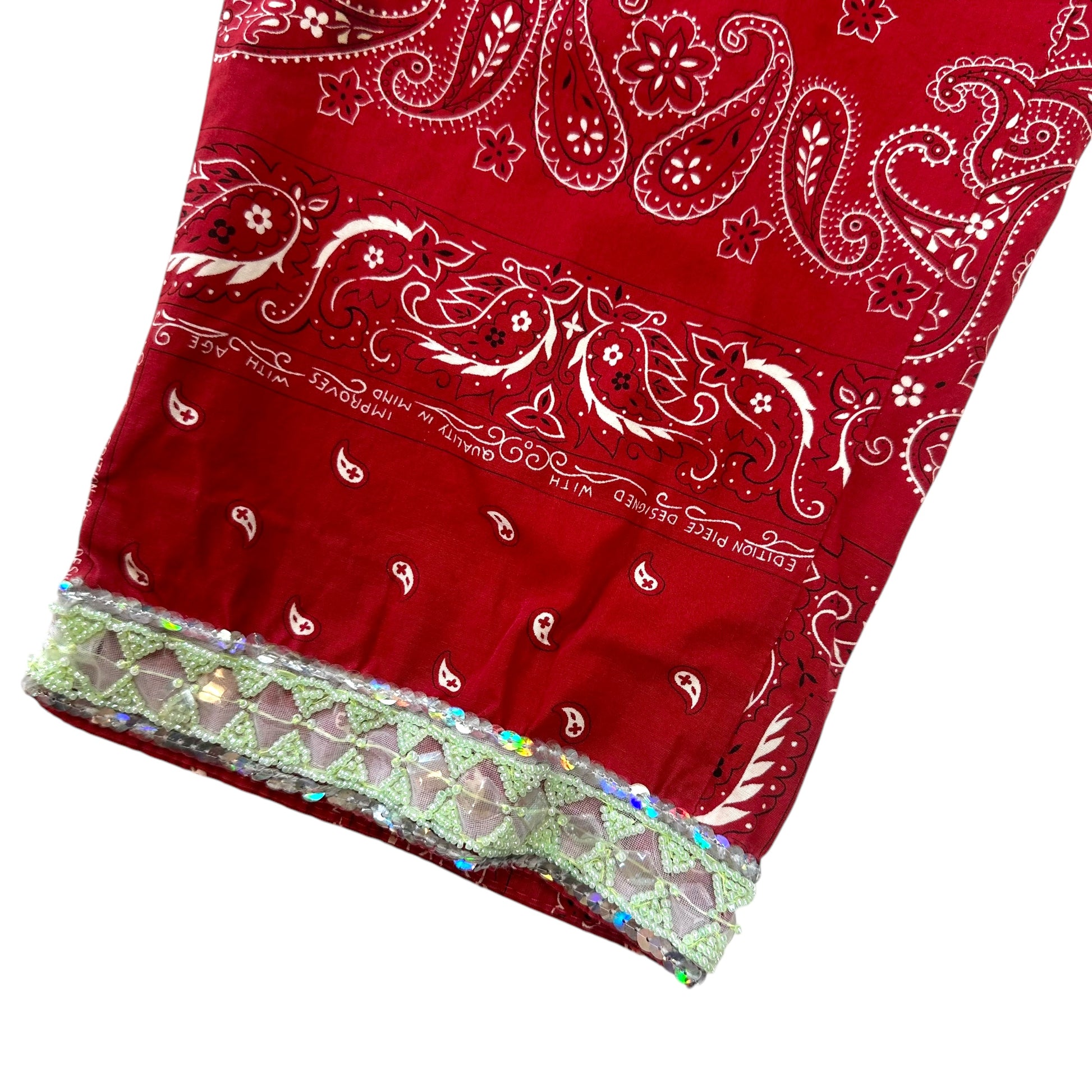 (RARE) D&G Dolce & Gabbana Sequin Trim Bandana Capri Pants - Outfit Repeater