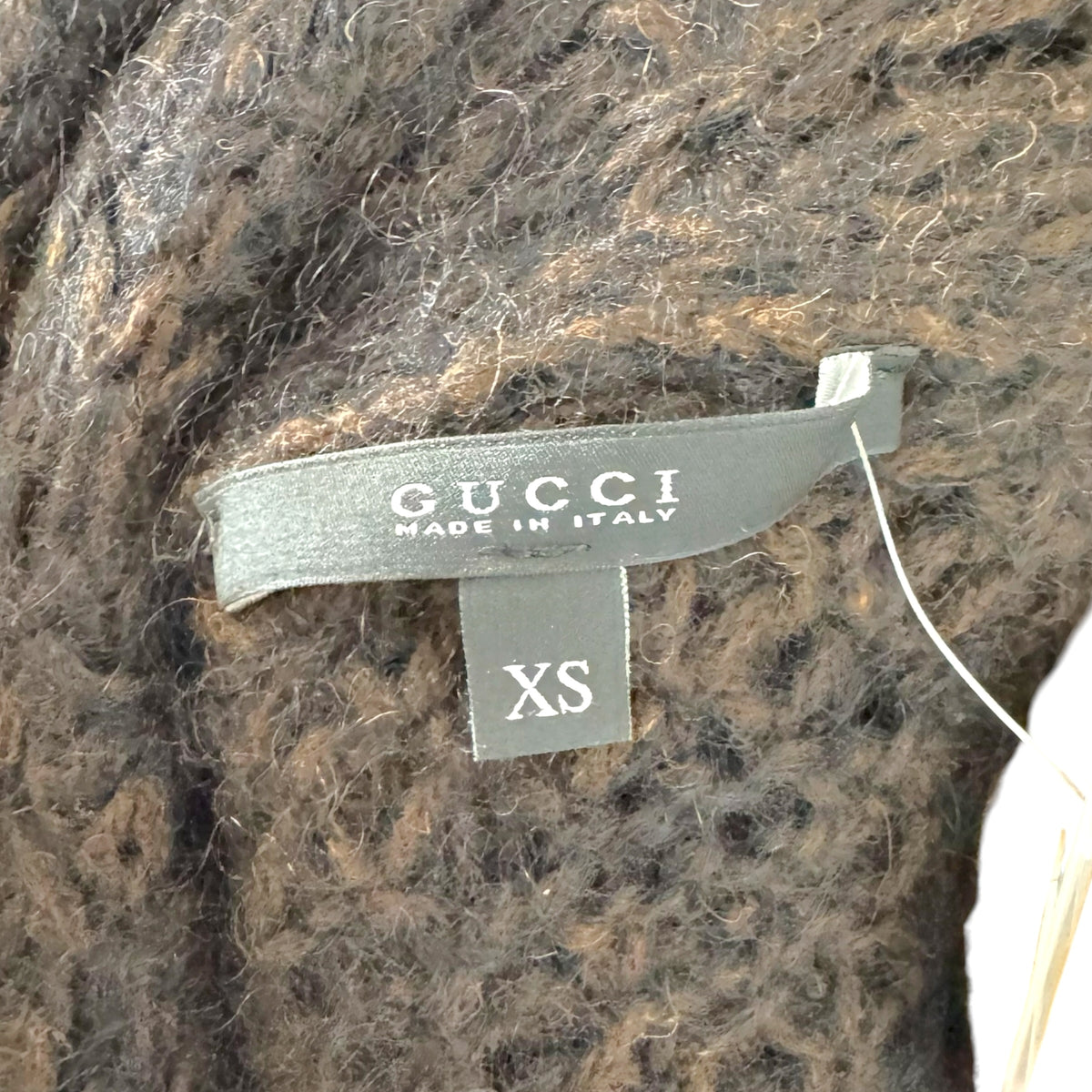 Gucci F/W 2012 Brown Fringe Trim Cardigan