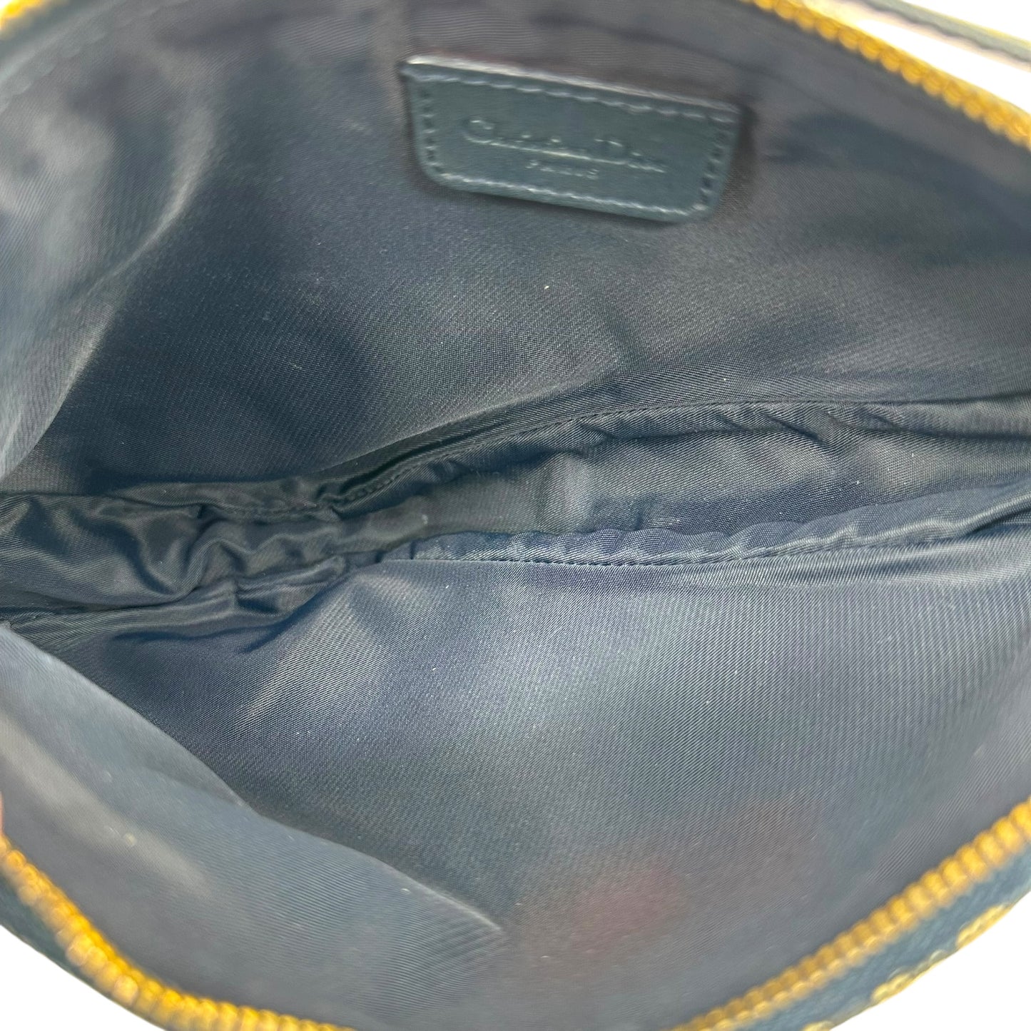 Christian Dior Navy Blue Trotter Monogram Mini Saddle Bag