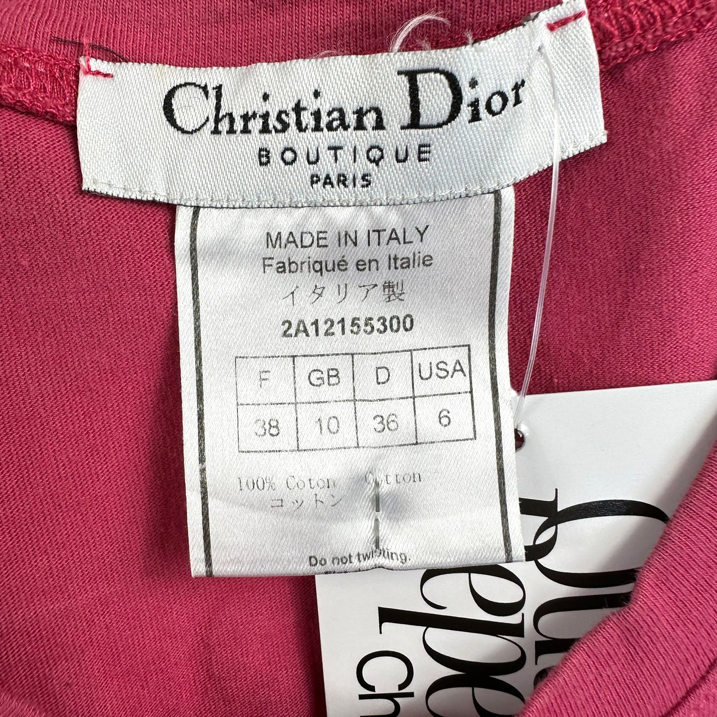 Christian Dior F/W 2002 Hot Pink & Mustard Yellow J'Adore Dior Tank