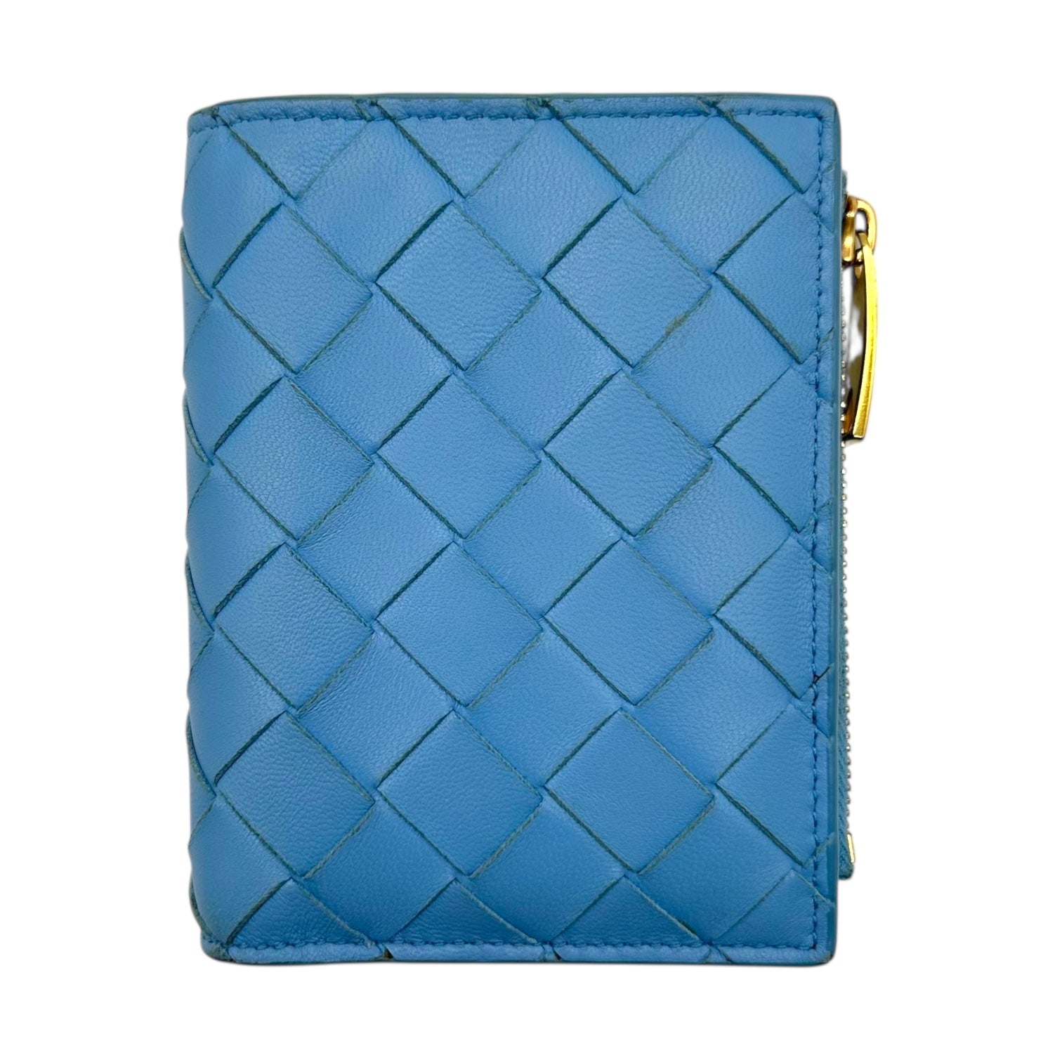 Bottega Veneta Light Blue Leather Bi-fold Wallet - Outfit Repeater