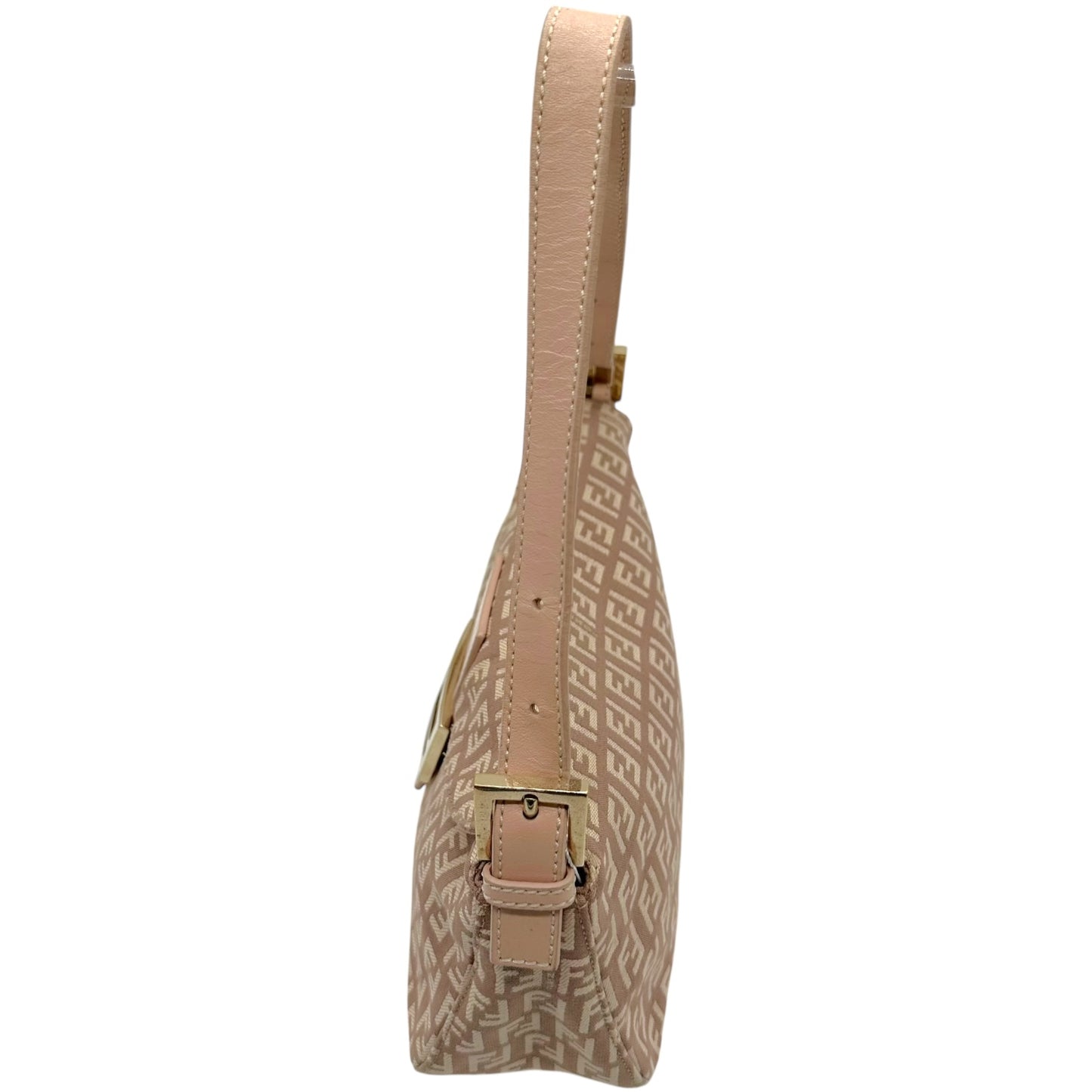 Fendi Pink Zucchino Monogram Foldover Baguette Bag - Outfit Repeater