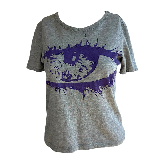 Issey Miyake Gray Purple Eye Graphic T-Shirt