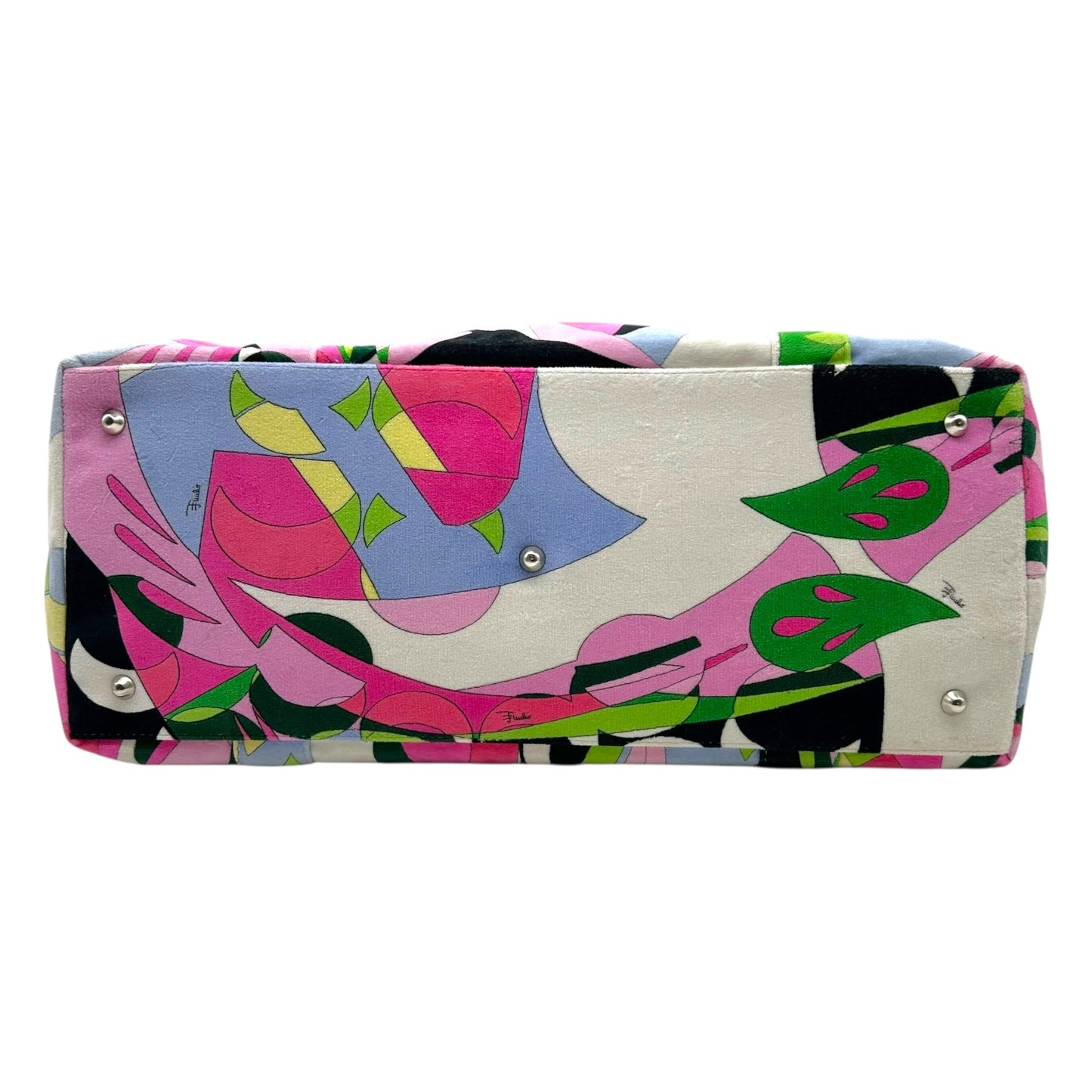 Emilio Pucci Multicolor Printed Terrycloth Beach Tote Bag NEW