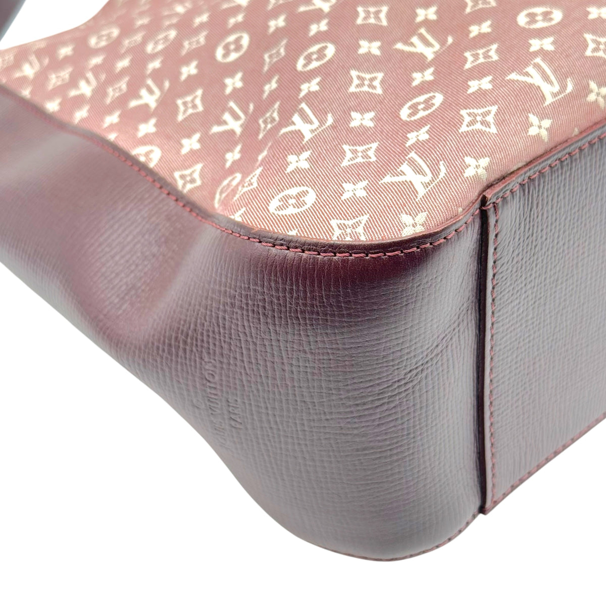 Louis Vuitton Burgundy Hobo Bag Lin Monogram Idylle