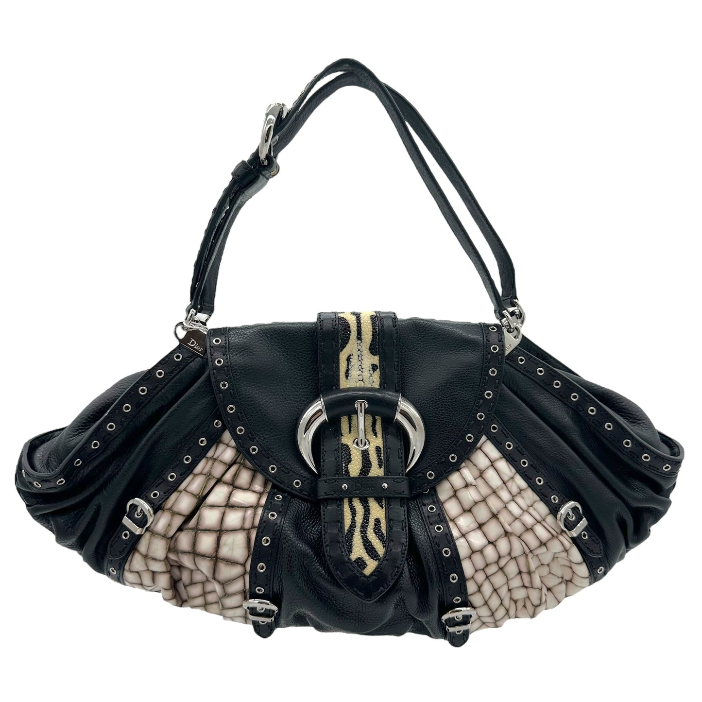 Christian Dior S/S 2009 Savane Multi-Leather Shoulder Bag - Outfit Repeater