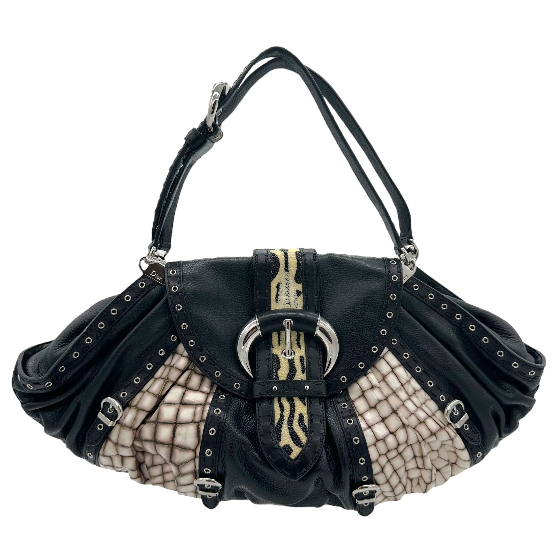 Christian Dior S/S 2009 Savane Multi-Leather Shoulder Bag - Outfit Repeater