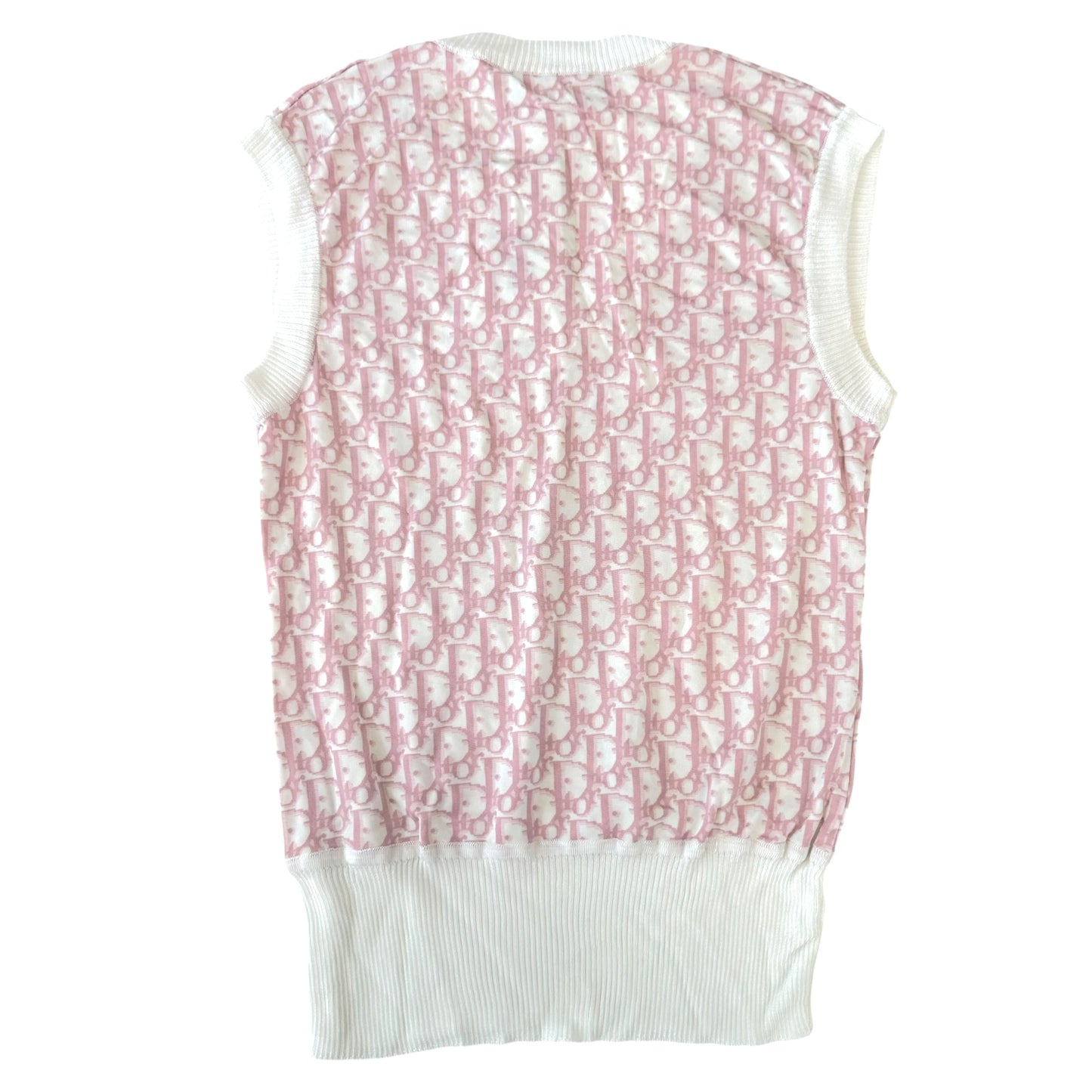 Christian Dior S/S 2004 Pink Trotter Monogram Tank Top