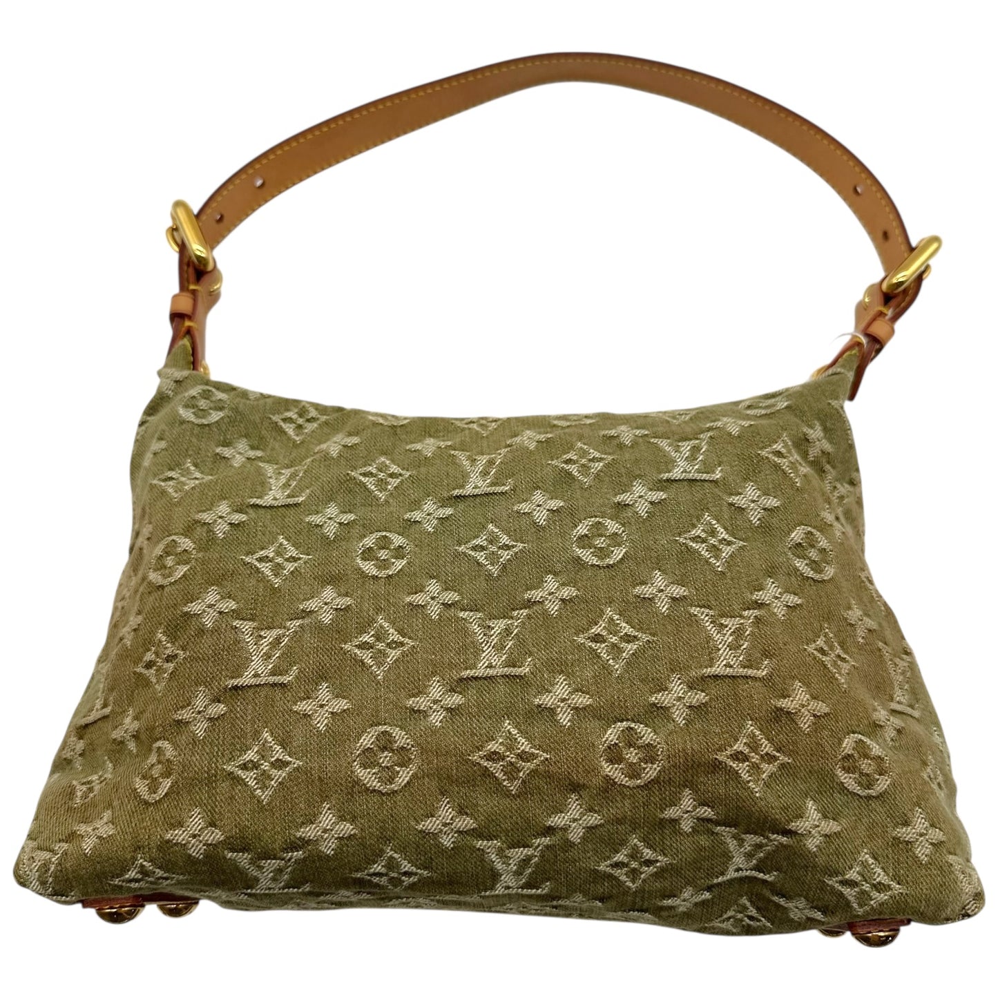 Louis Vuitton Green Denim Baggy PM Shoulder Bag RARE