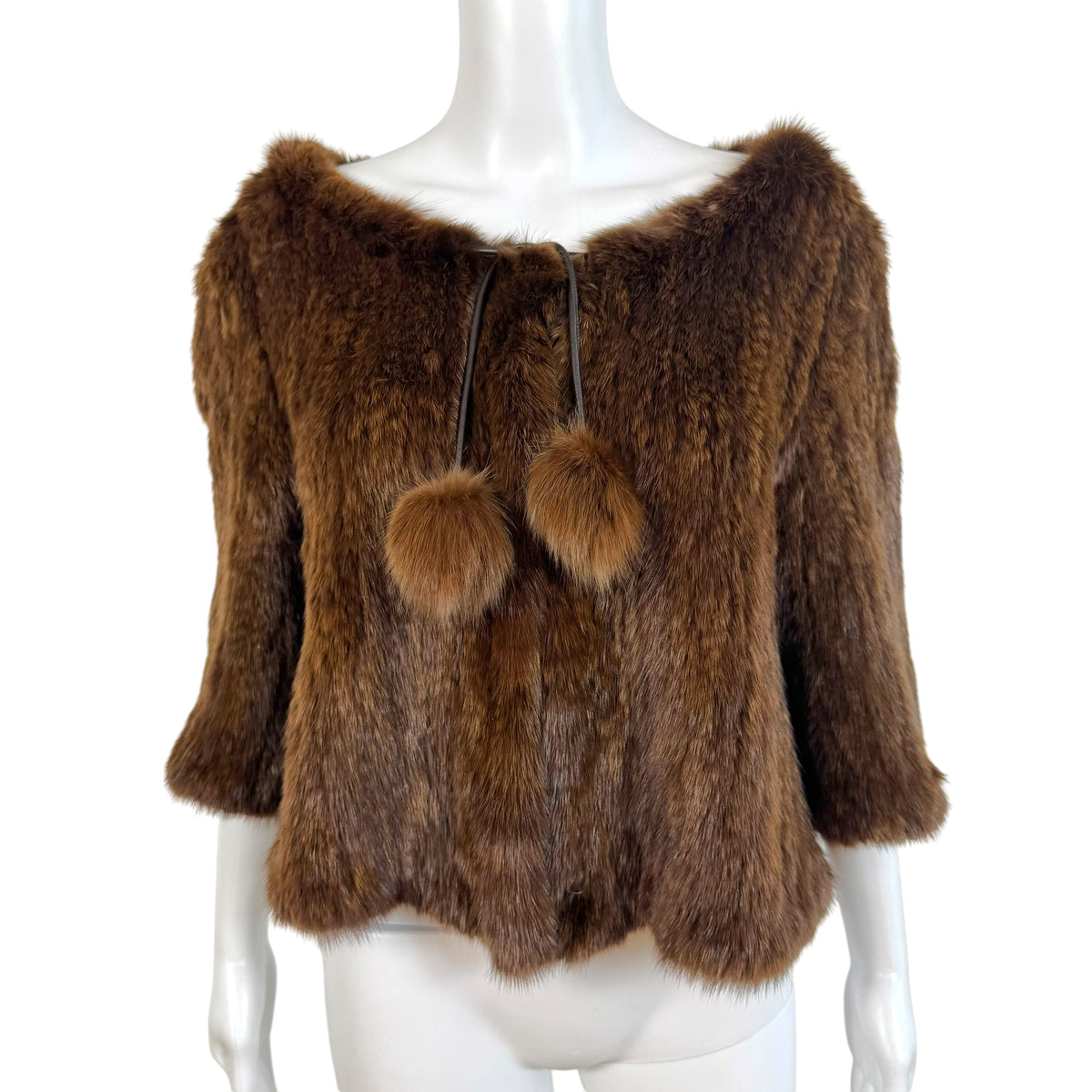 Royal Furs Brown Sable 3/4 Sleeve Jacket