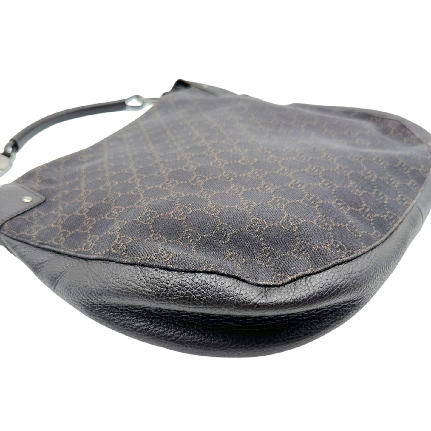 Gucci Brown Monogram Canvas Large Hobo Bag