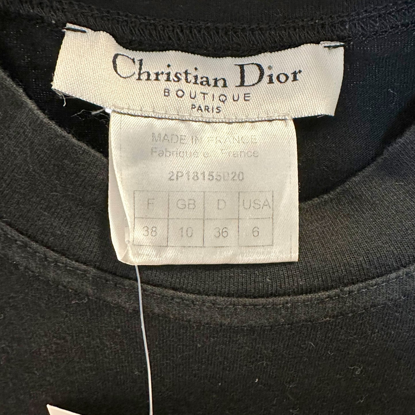 Christian Dior S/S 2002 Black Denim Logo T-Shirt