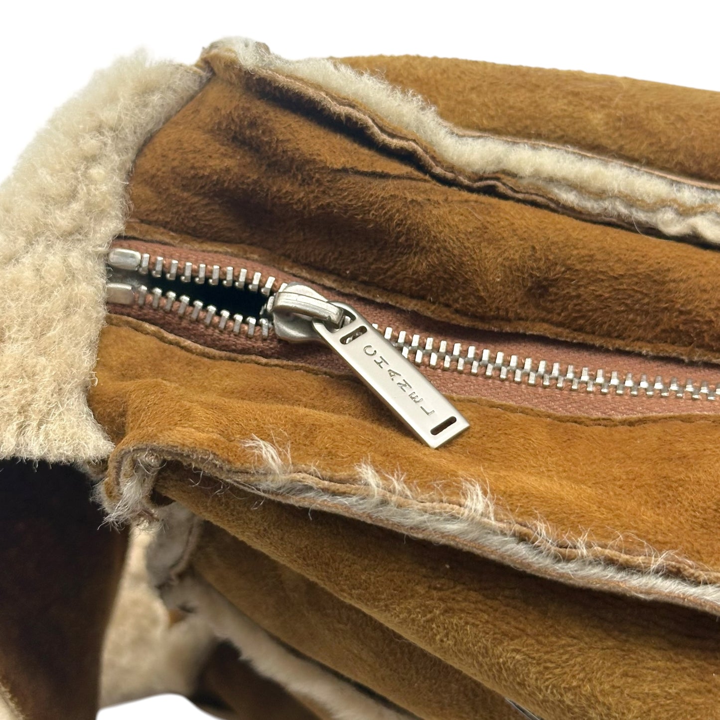 Chanel Brown Shearling CC Logo Crossbody Bag 2000-02