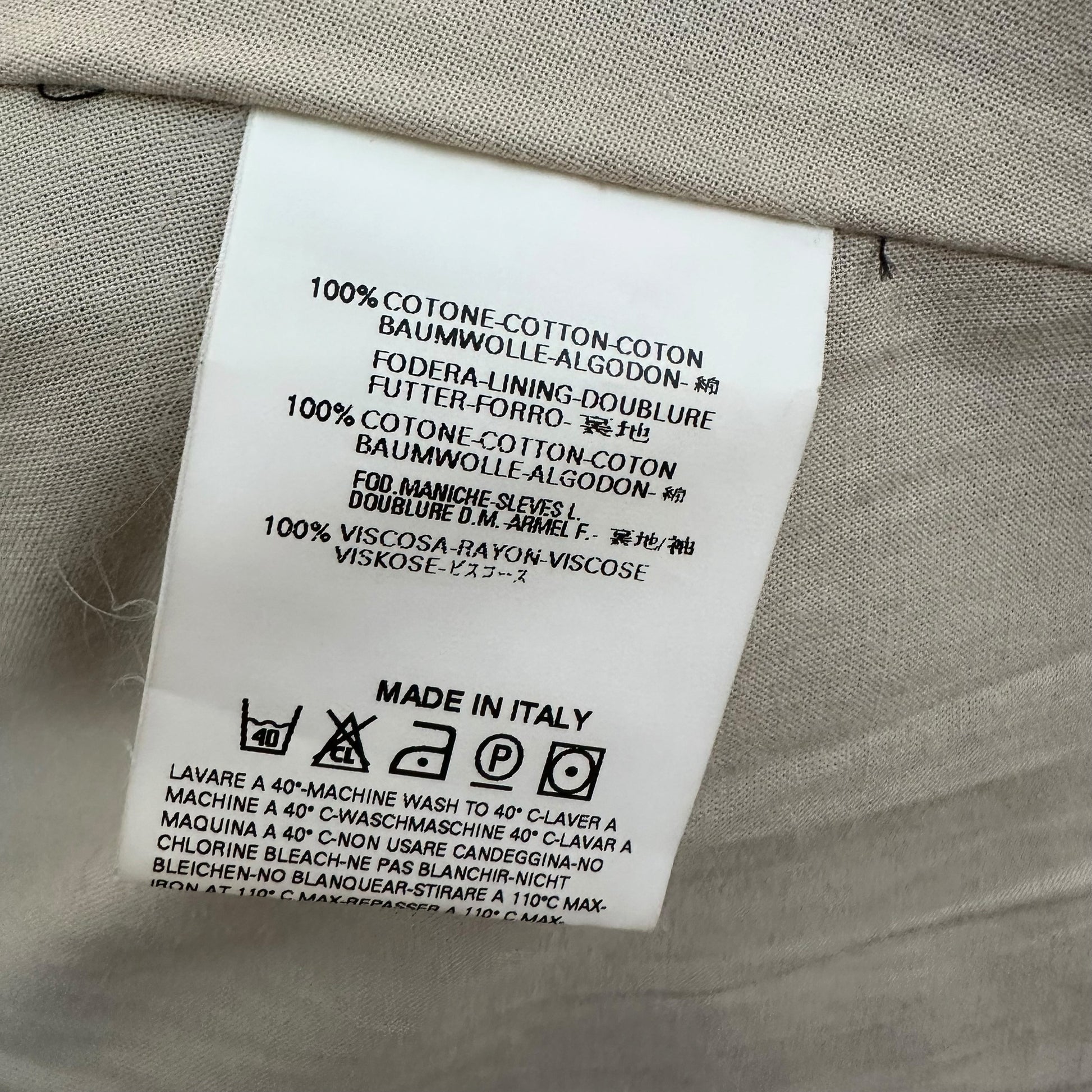 Dsquared2 Beige Trench Coat With Woven Leather Buttons