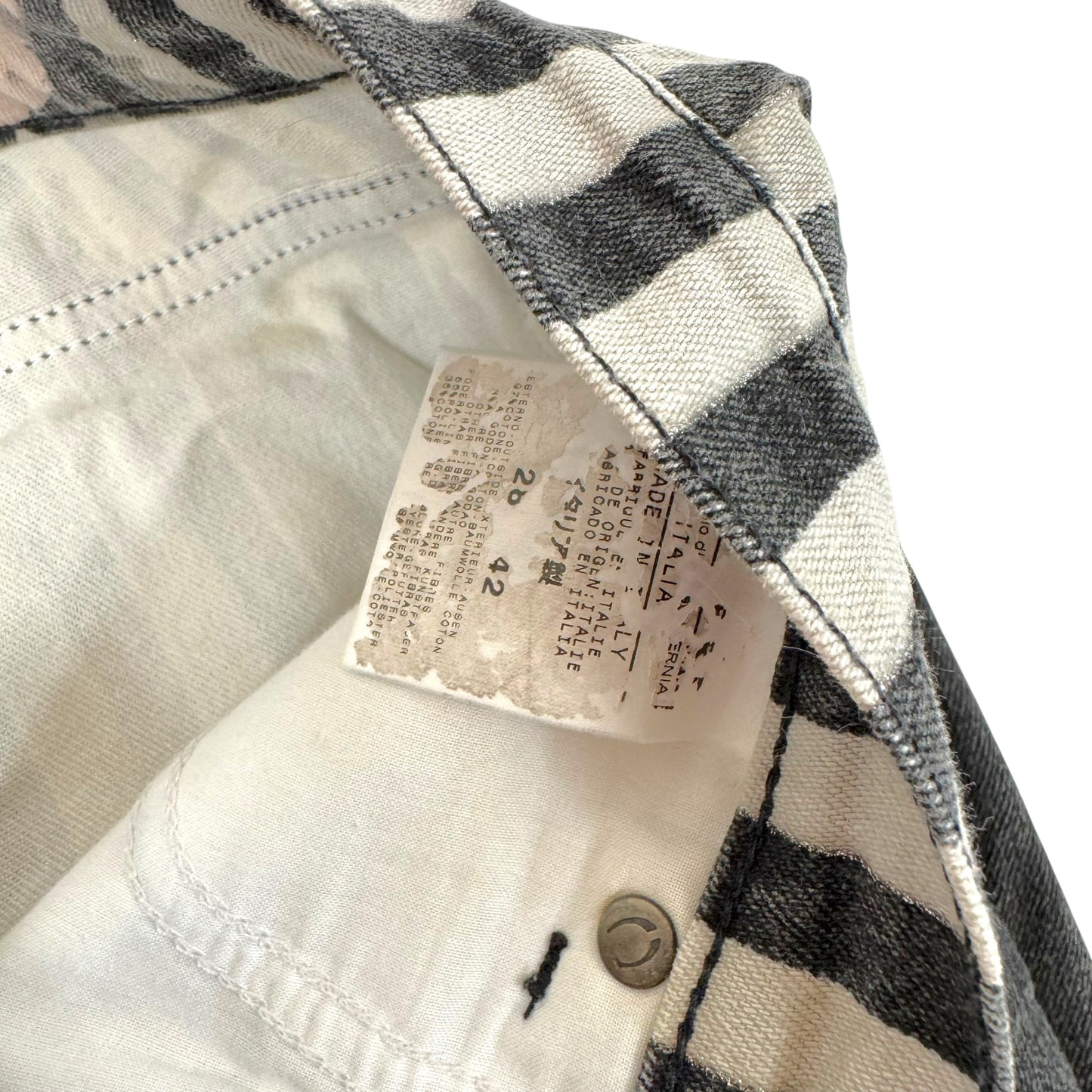 Just Cavalli Roberto Cavalli Striped & Floral Pink & Black Printed Jeans
