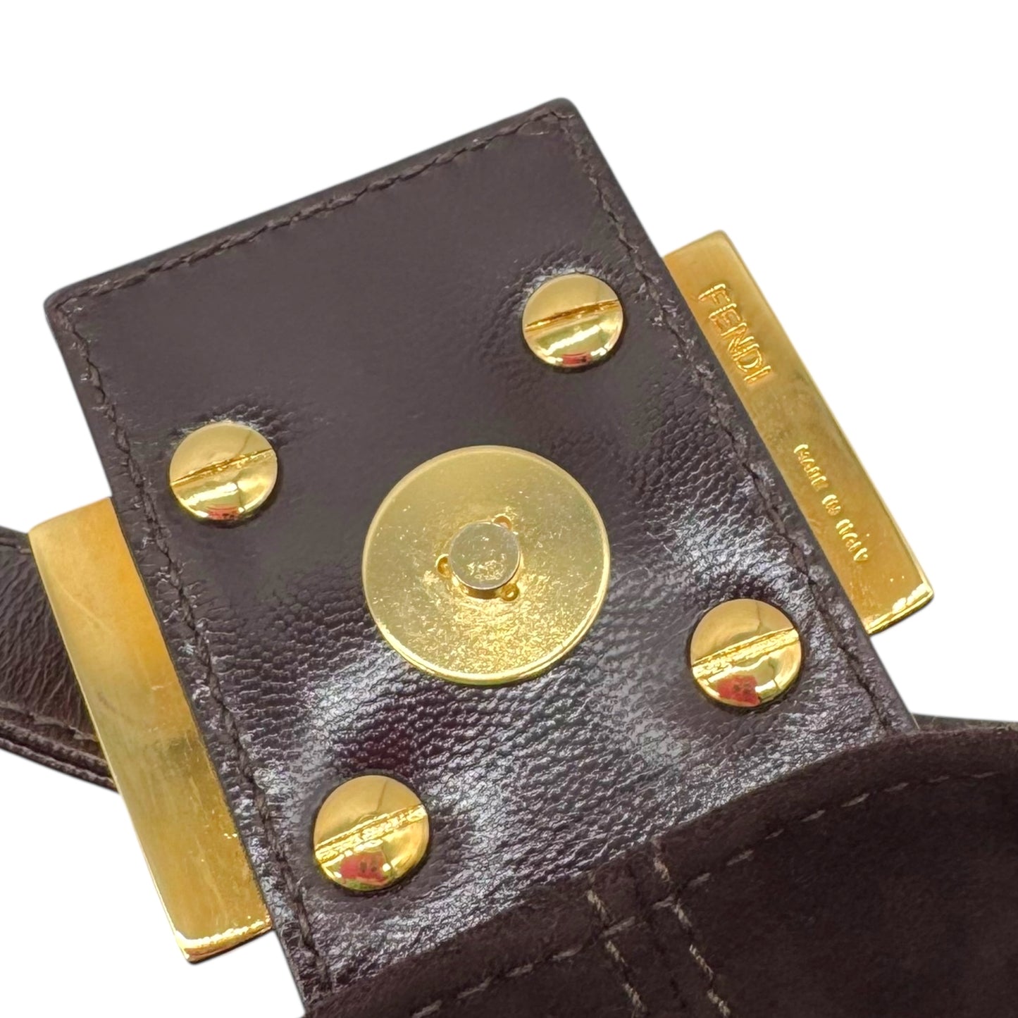 Fendi Brown Suede & Leather Baguette Bag