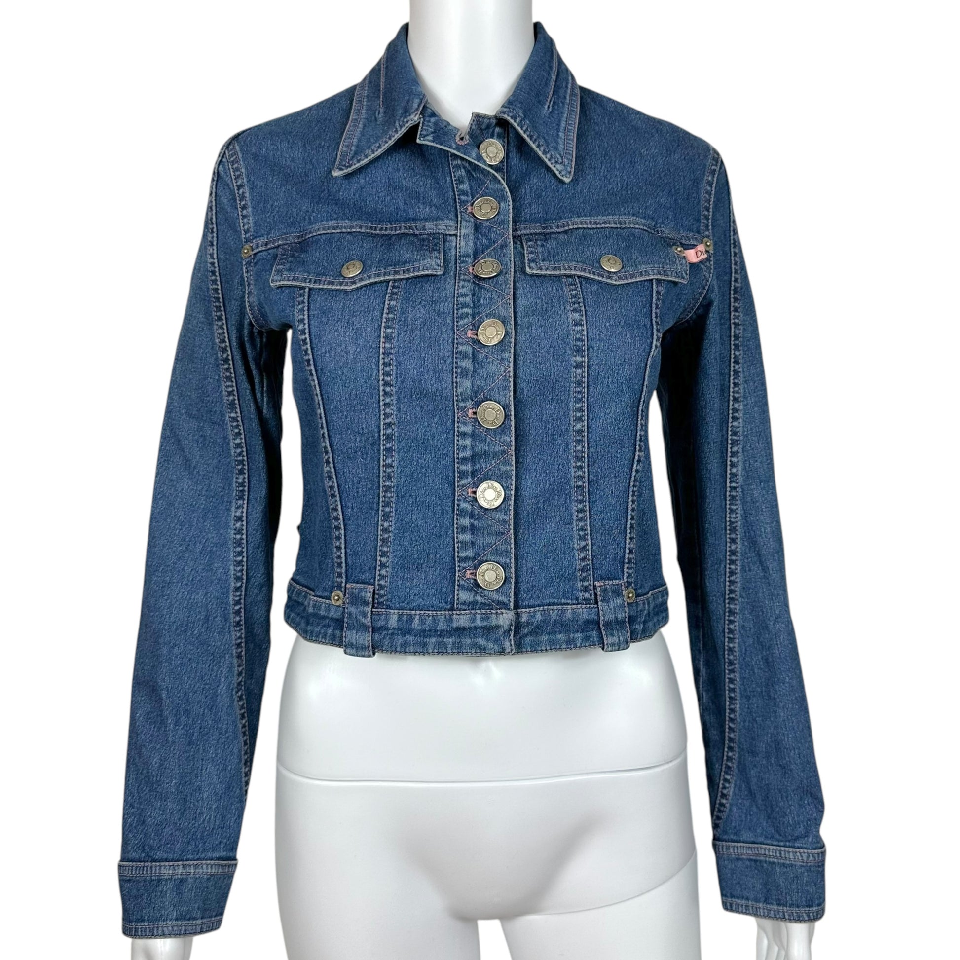 Christian Dior S/S 2003 Blue Denim Cropped Jacket - Outfit Repeater