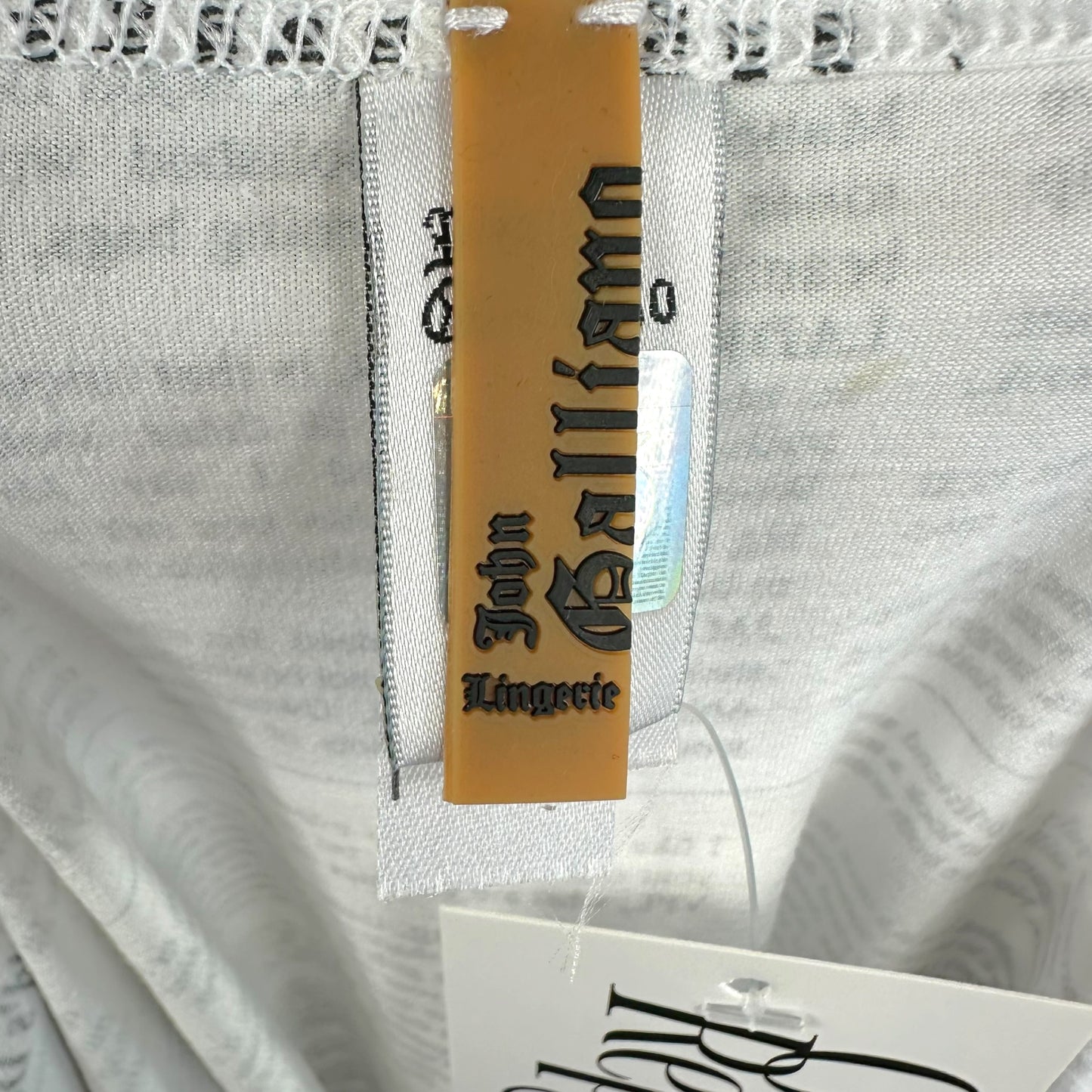 John Galliano White & Black Gazette Newsprint T-Shirt