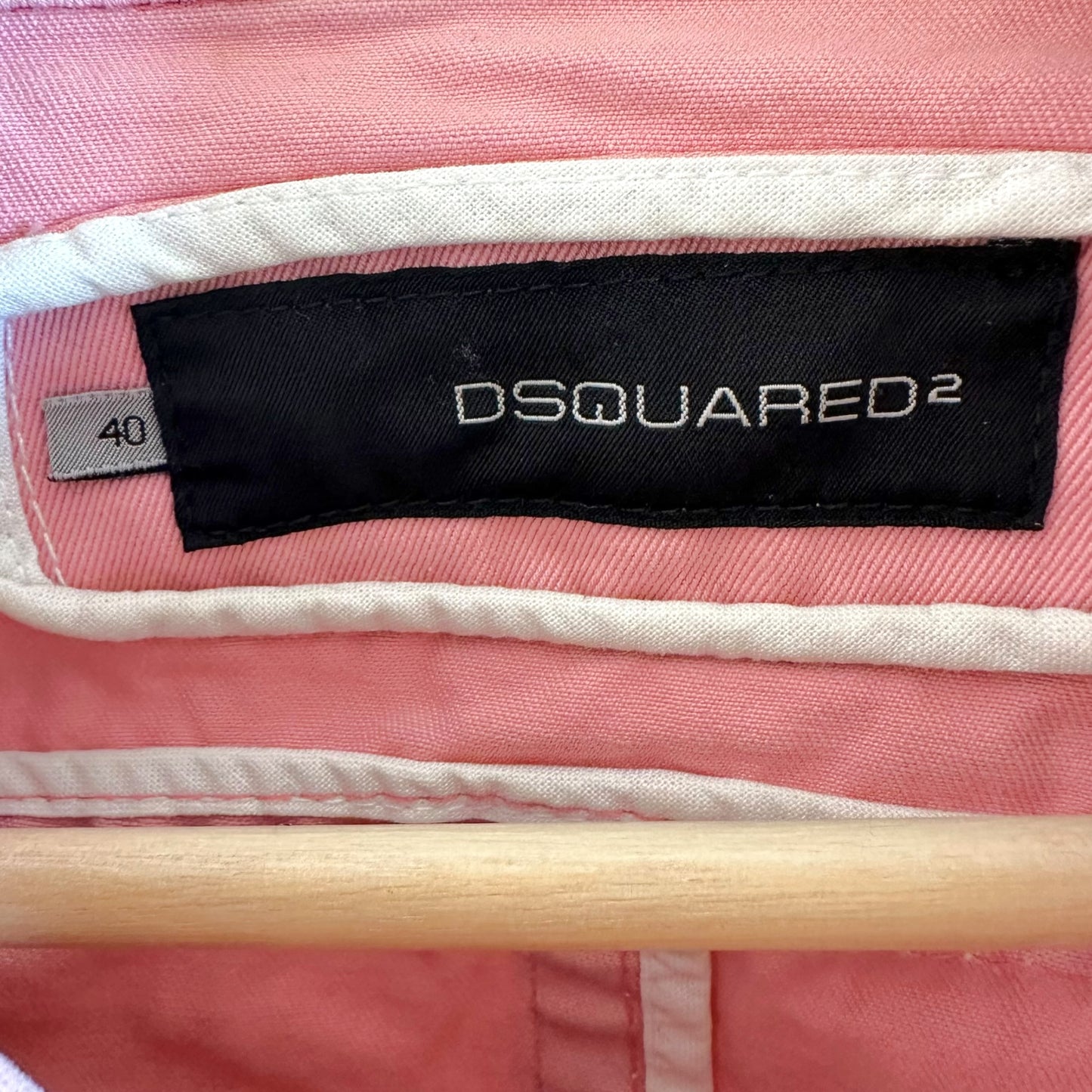 Dsquared2 Light Pink Distressed Crop Flare Sleeve Jacket