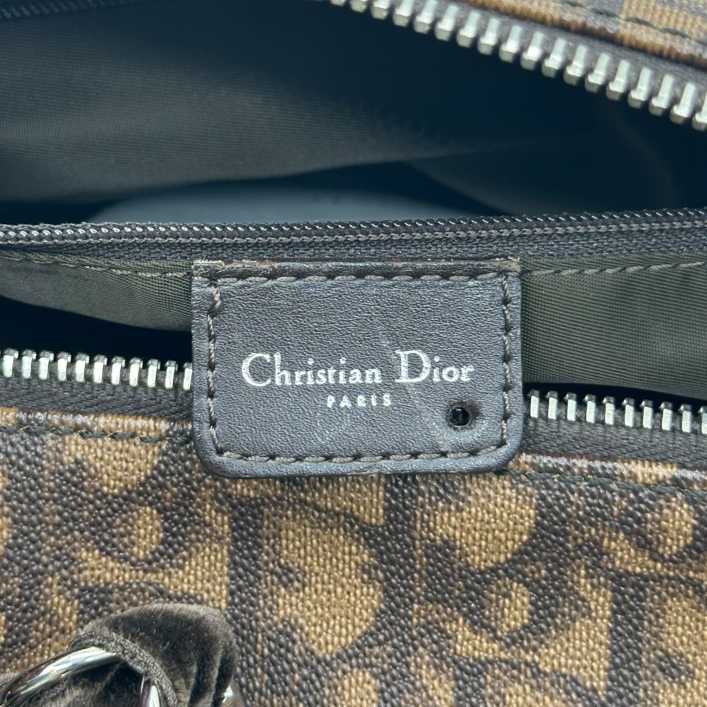 Christian Dior Romantique Brown Monogram Bowler Bag
