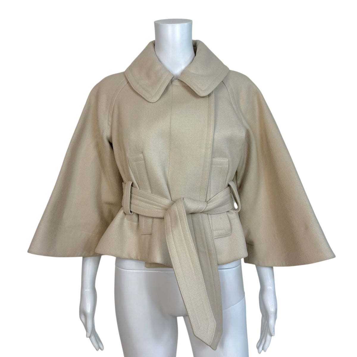 Chloe Fall 2005 Ivory Wool Cropped Wide Sleeve Jacket