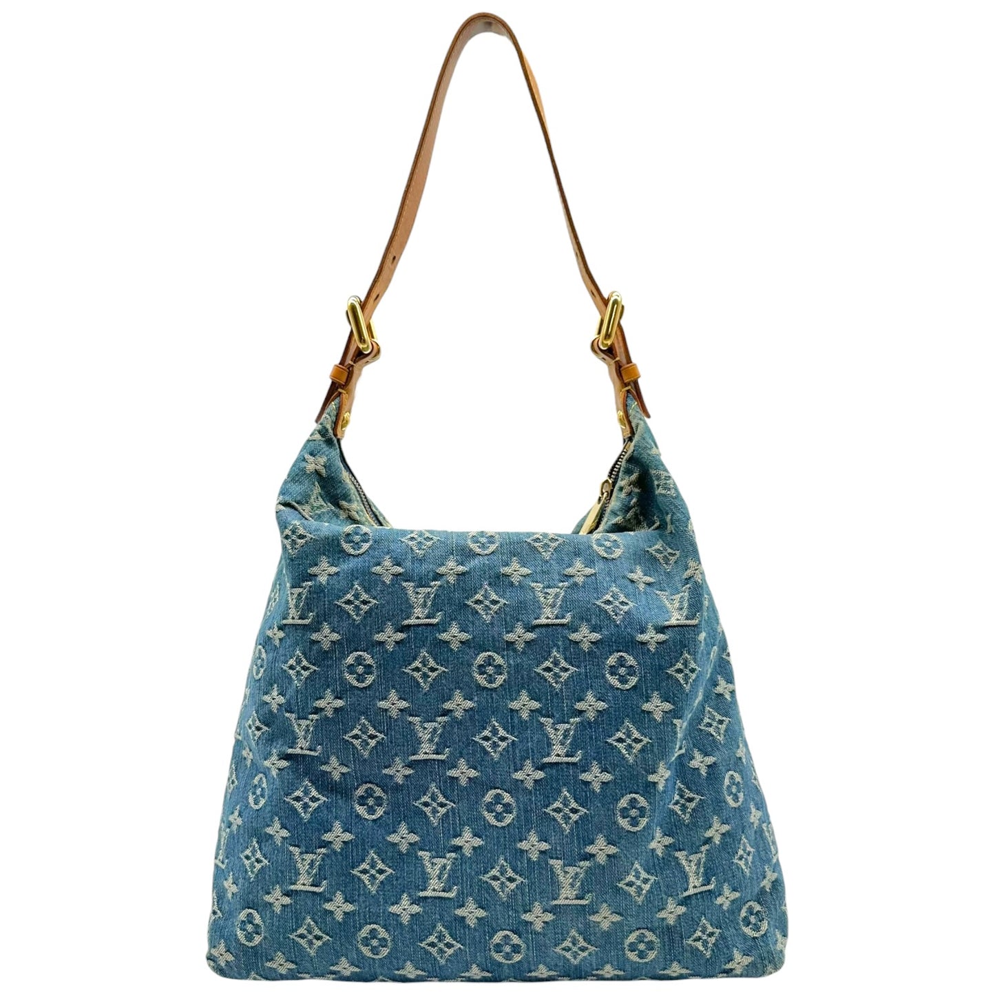 Louis Vuitton Blue Denim Hobo Shoulder Bag