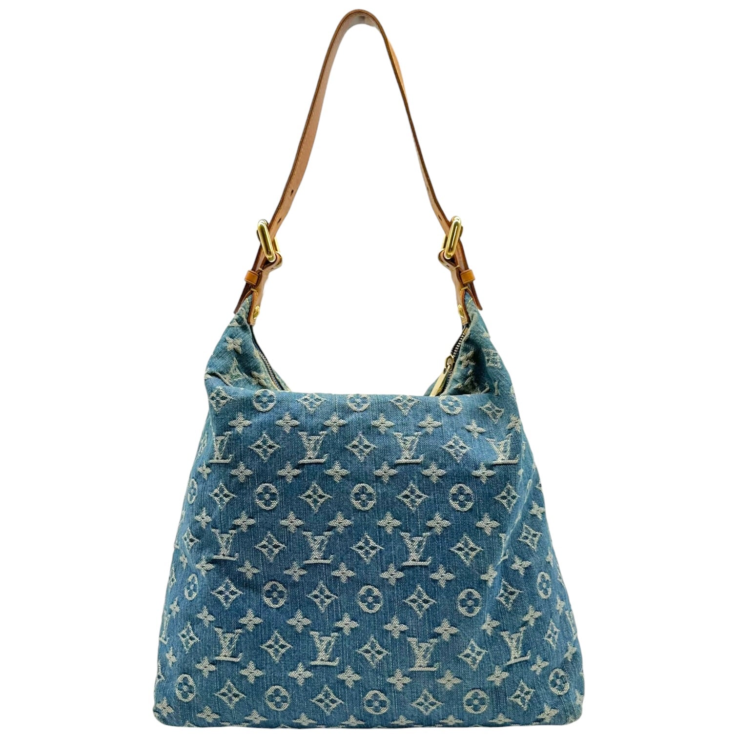 Louis Vuitton Blue Denim Hobo Shoulder Bag