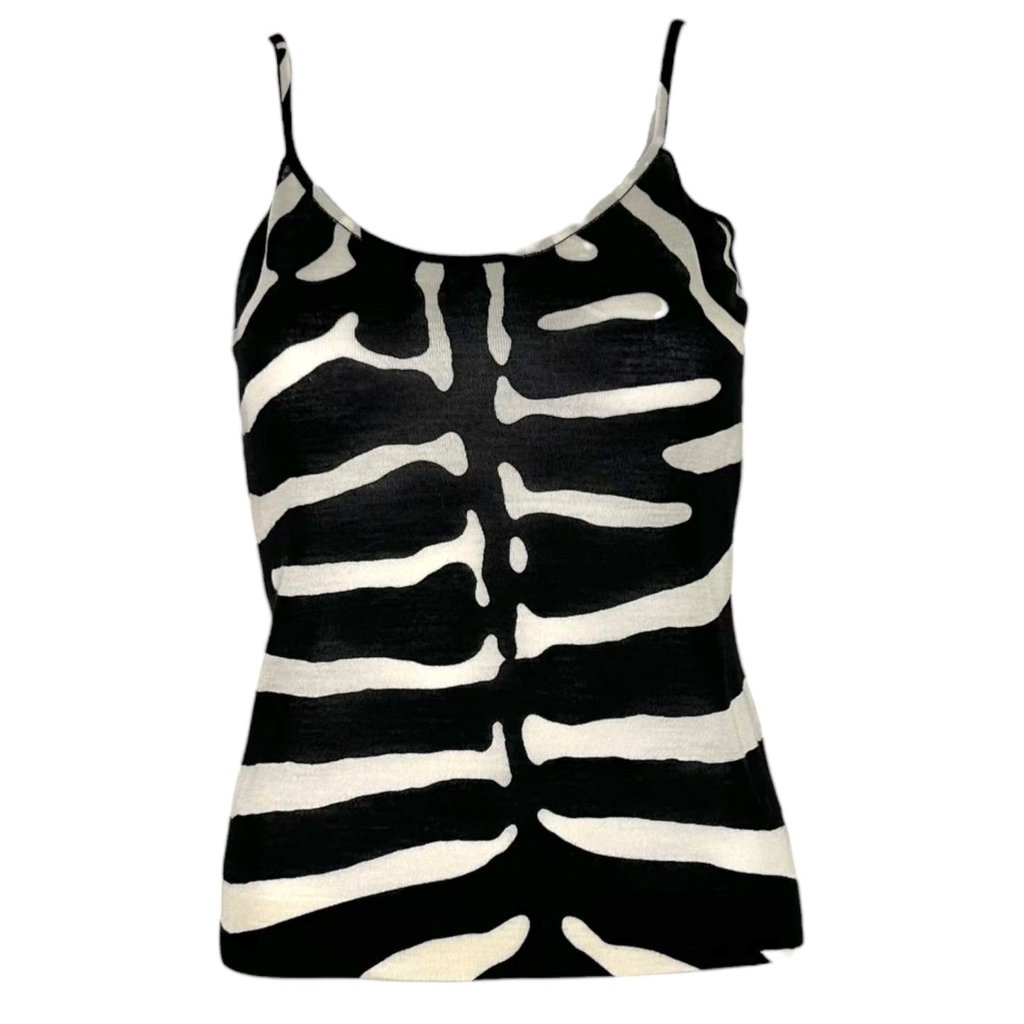 Christian Dior S/S 2008 Silk & Wool Zebra Print Knit Cami