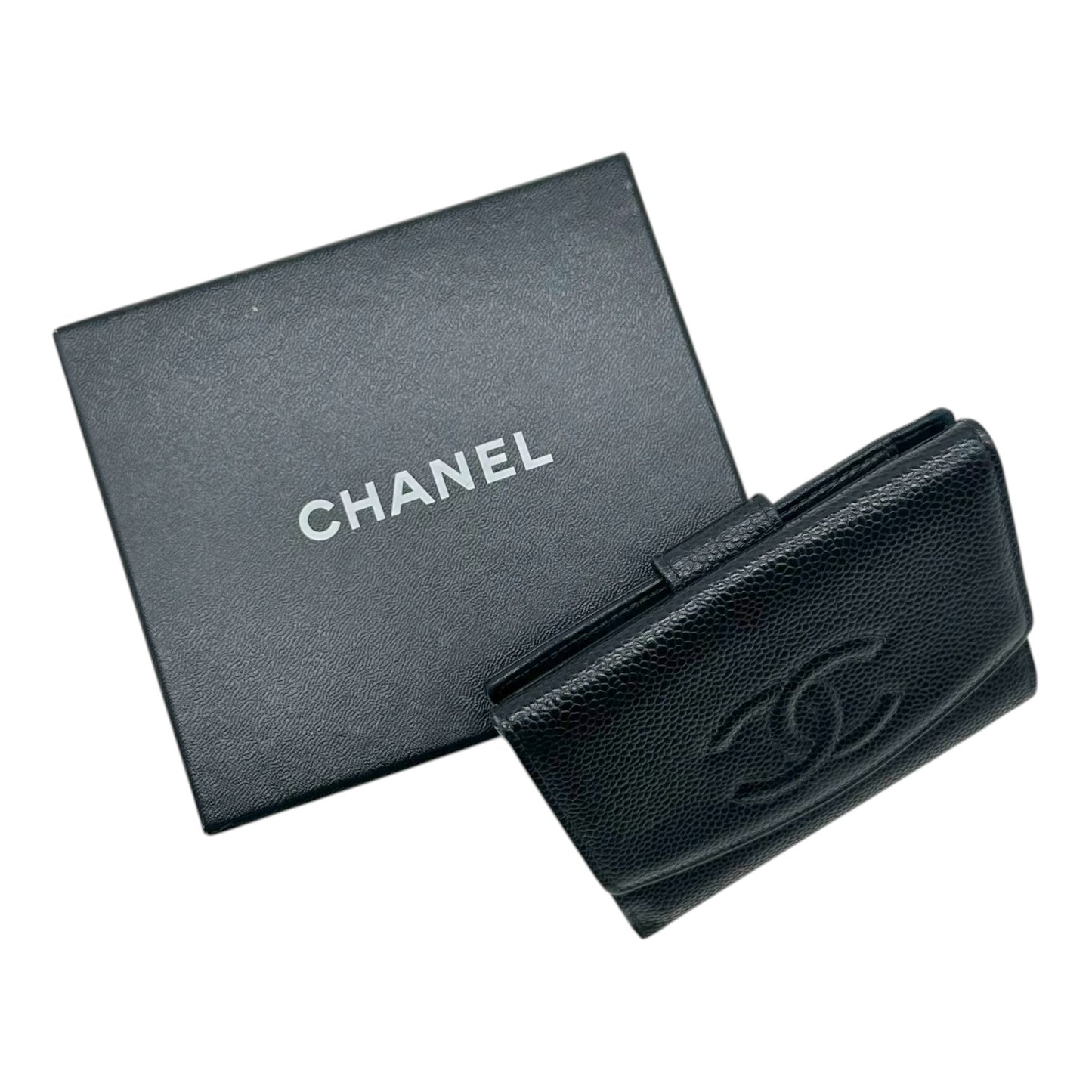 Chanel Black Caviar Bi-Fold Wallet