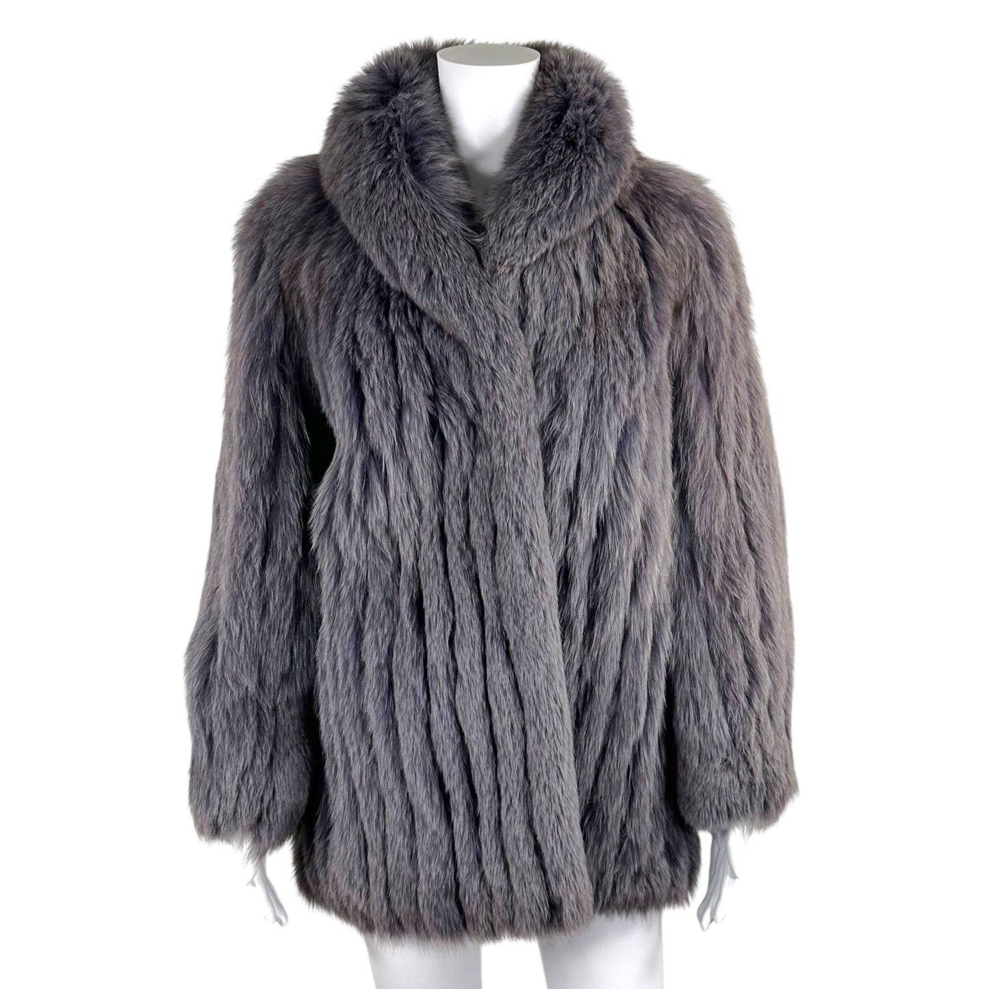 Saga Fox Purple Dyed Fur Coat - Outfit Repeater