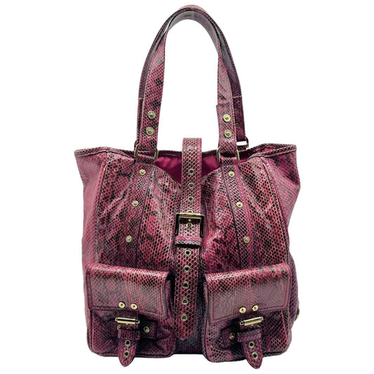 Mulberry Pink & Black Python Studded Roxanne Tote Bag