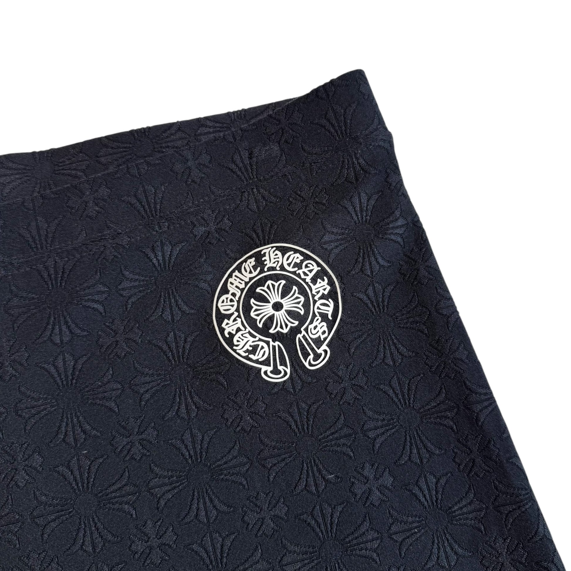 Chrome Hearts Black White Spandex Biker Shorts