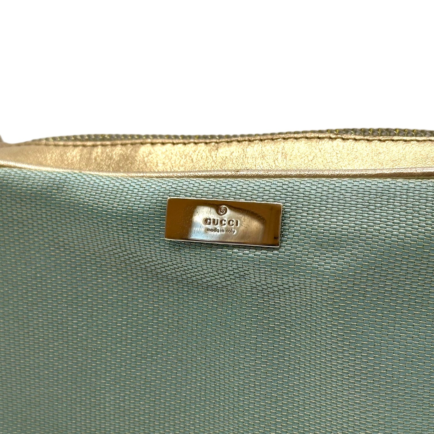 Gucci by Tom Ford Blue Metallic Mini Pochette Bag - Outfit Repeater