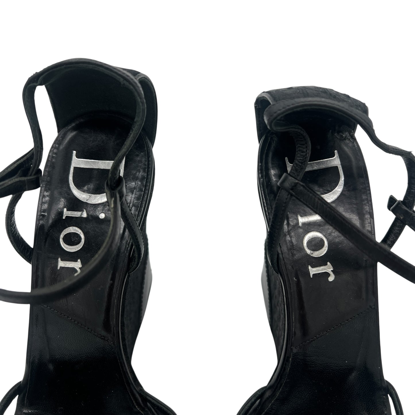 Christian Dior Black Monogram Wedge Sandals - Outfit Repeater
