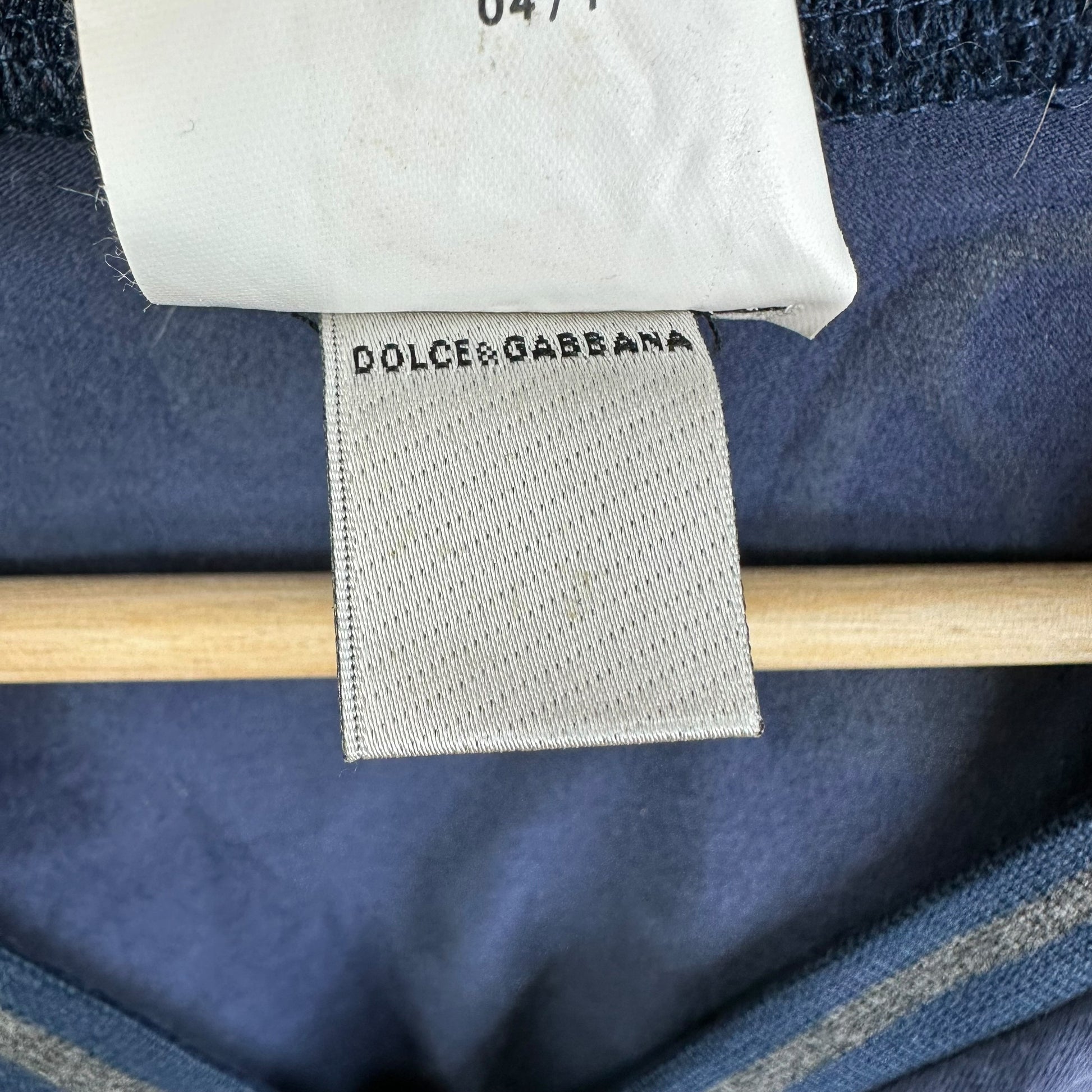 D&G Navy Blue Lace Up Long Sleeve T-Shirt