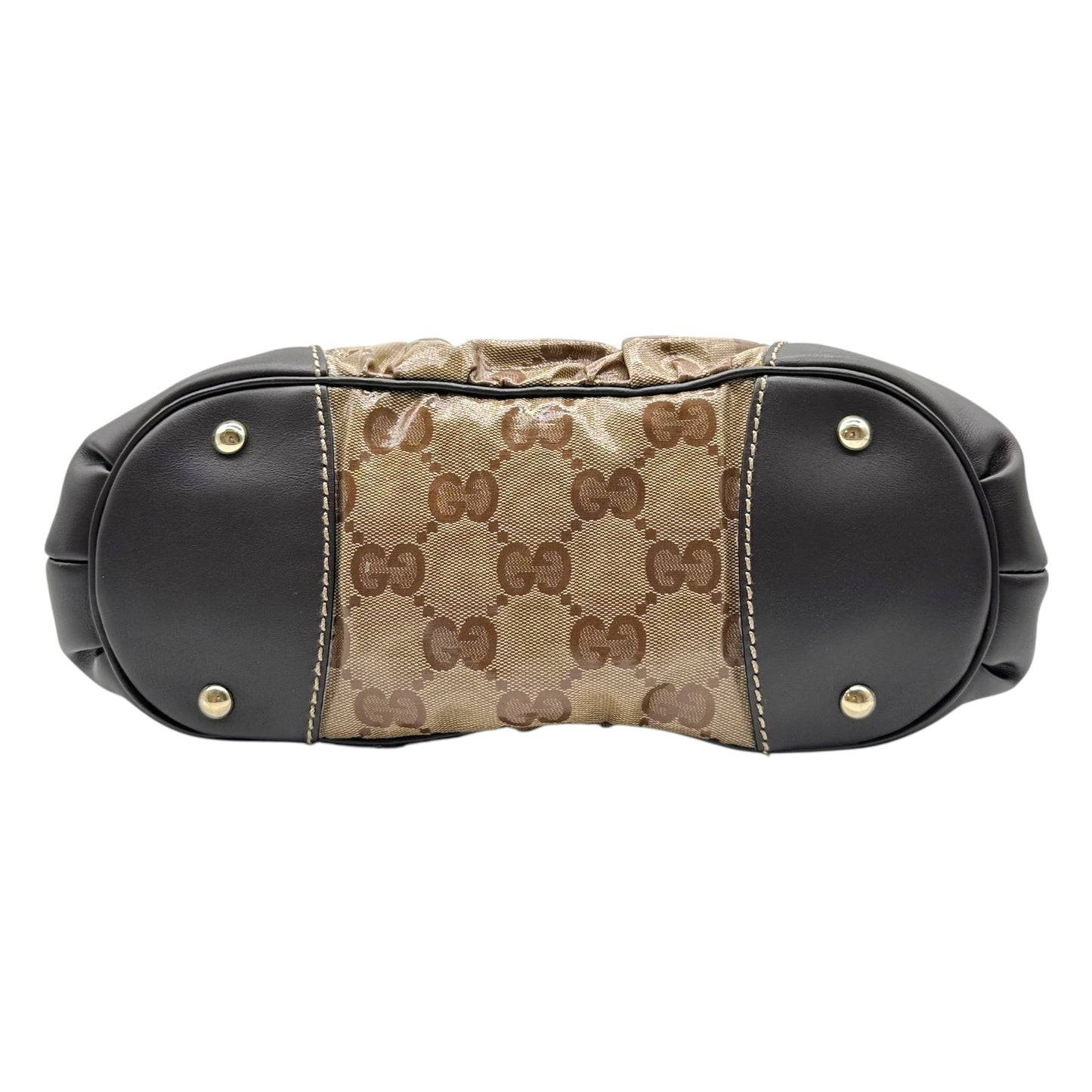 Gucci Coated Monogram Canvas Mini Hobo Bag