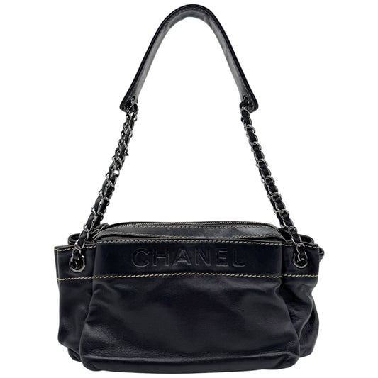 Chanel Black Lambskin LAX Accordion Shoulder Bag 2004-05 - Outfit Repeater