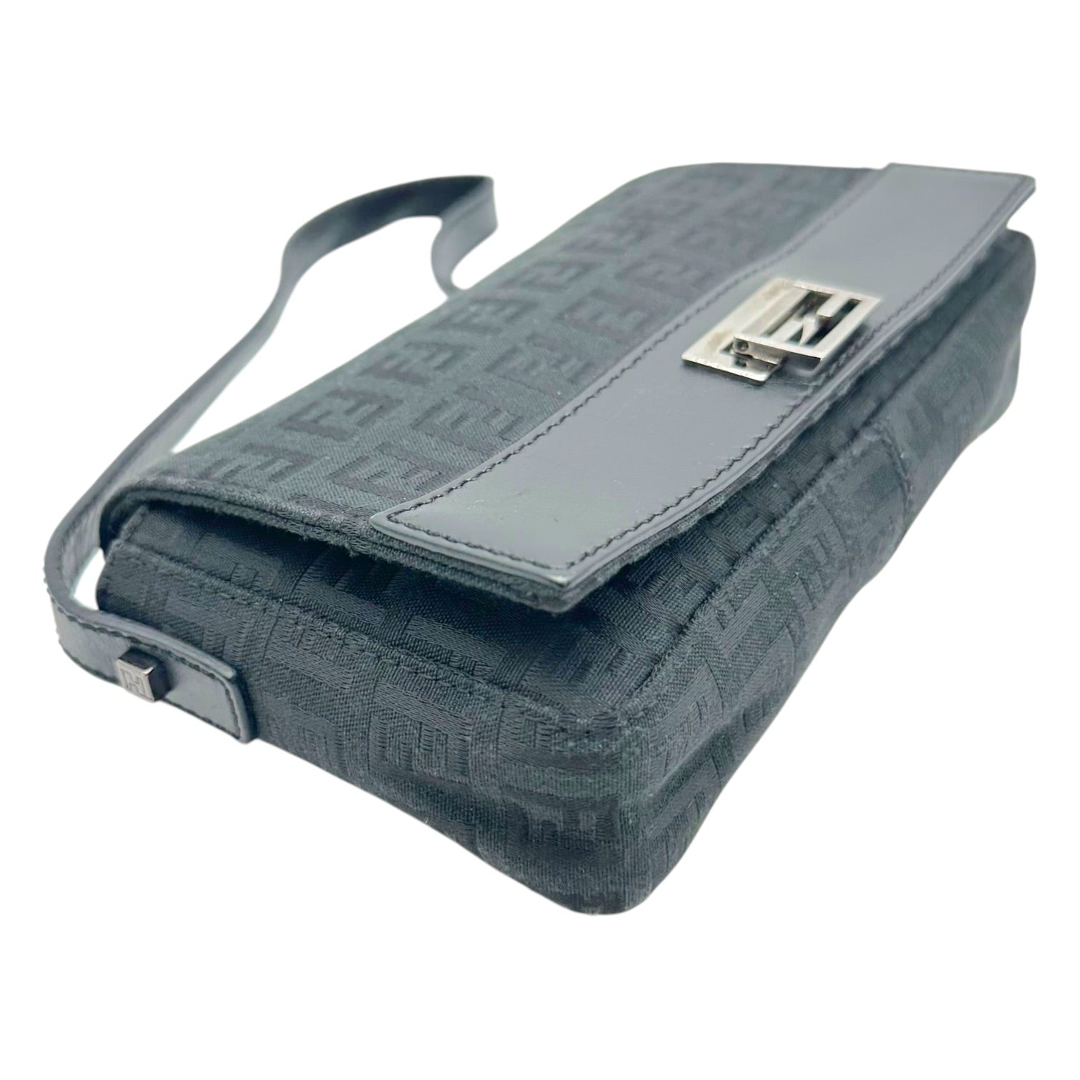 Fendi Mini Shoulder Bag Black Zucchino Monogram