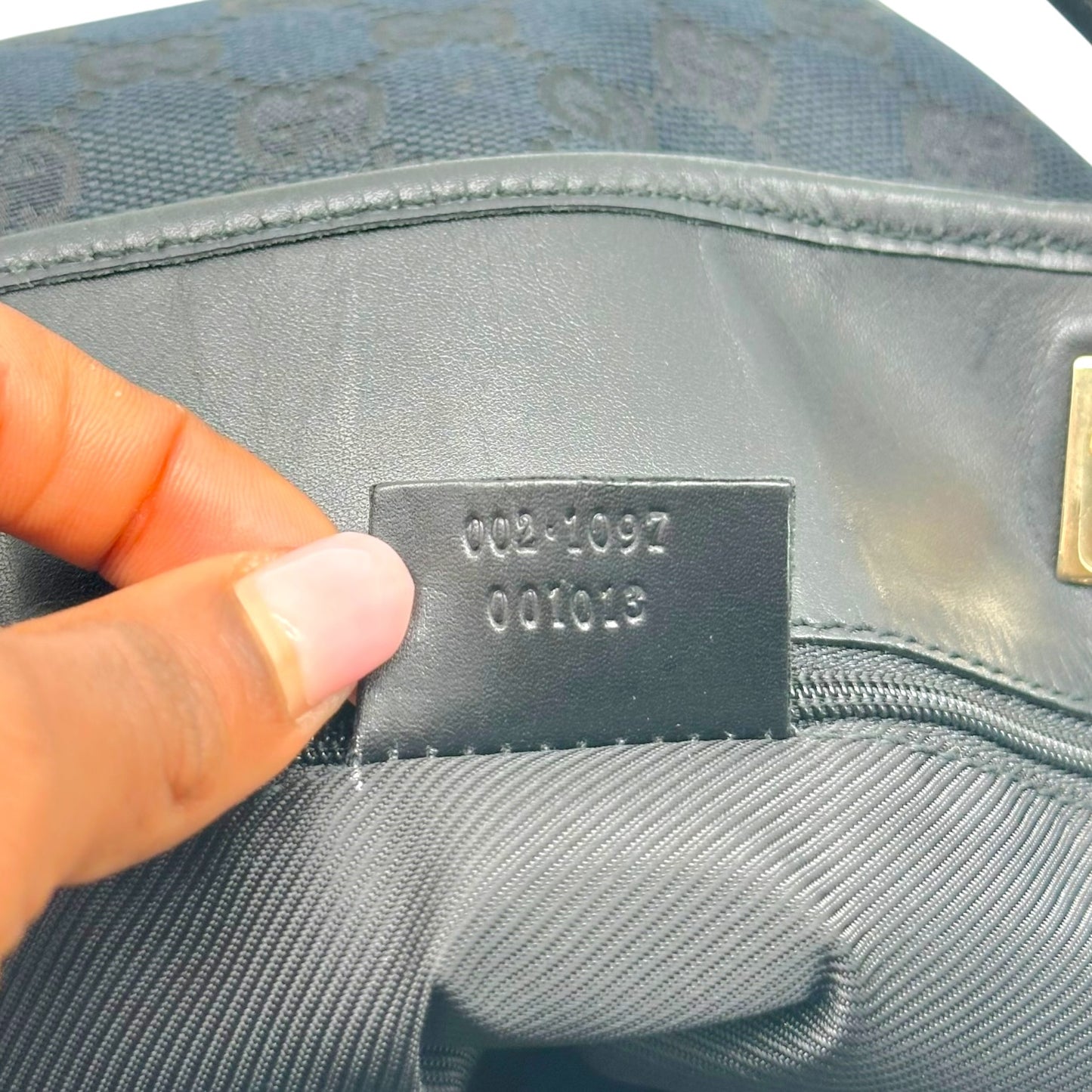 Gucci Black Monogram & Gold Hardware Large Tote Bag