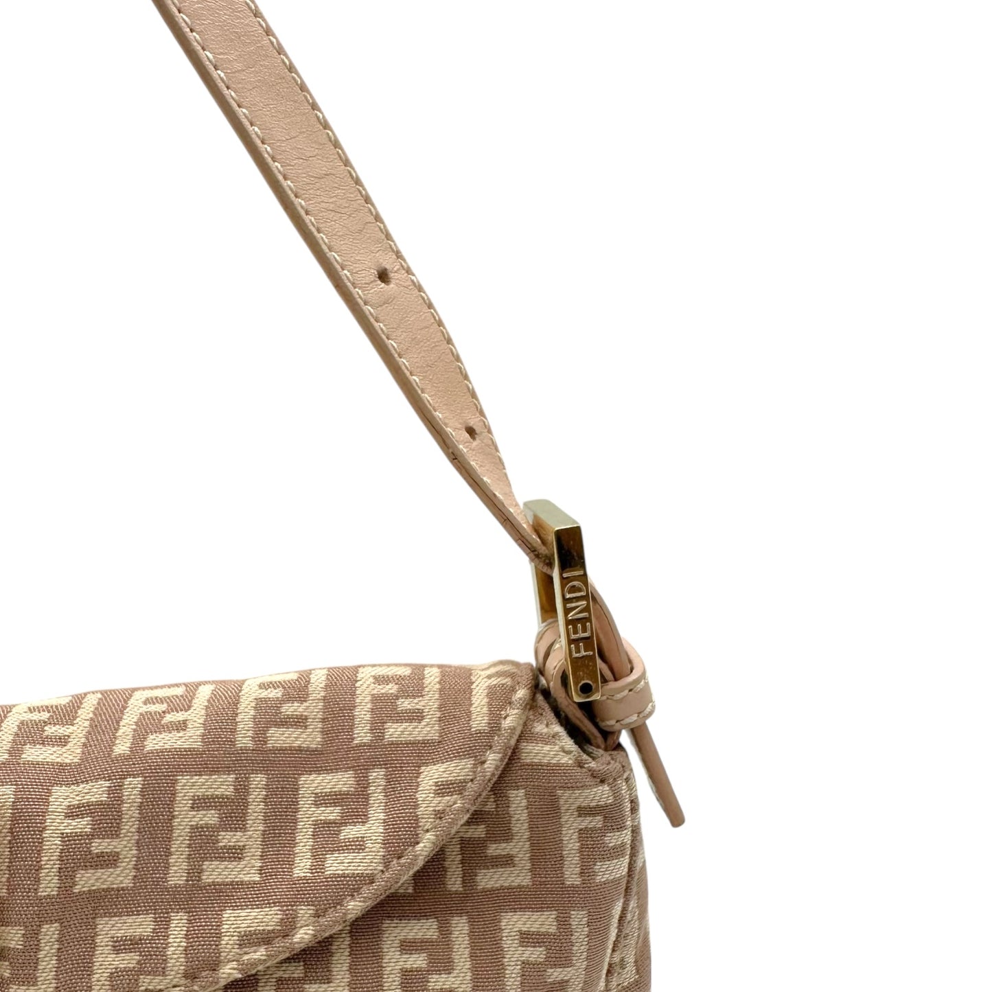 Fendi Pink Zucchino Monogram Foldover Baguette Bag - Outfit Repeater