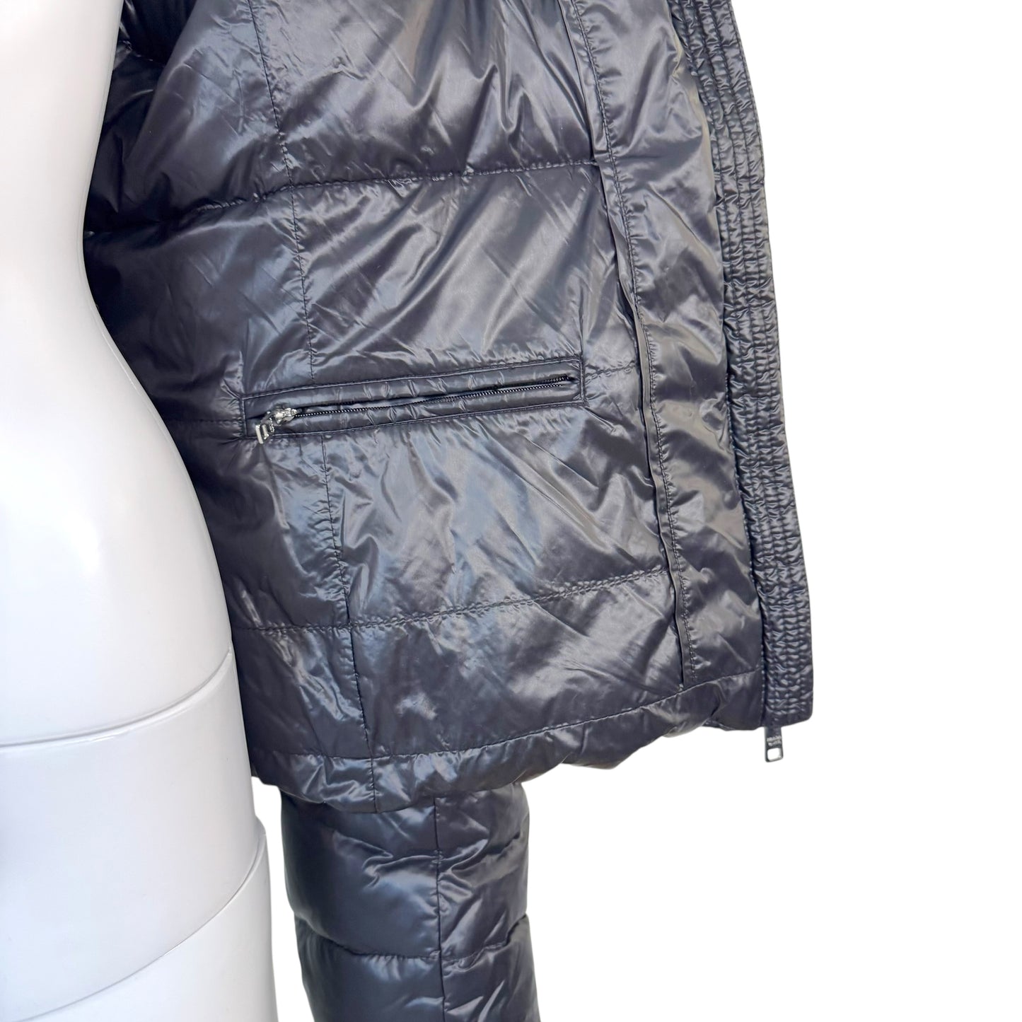 Prada Black Down Fill Quilted Puffer Coat