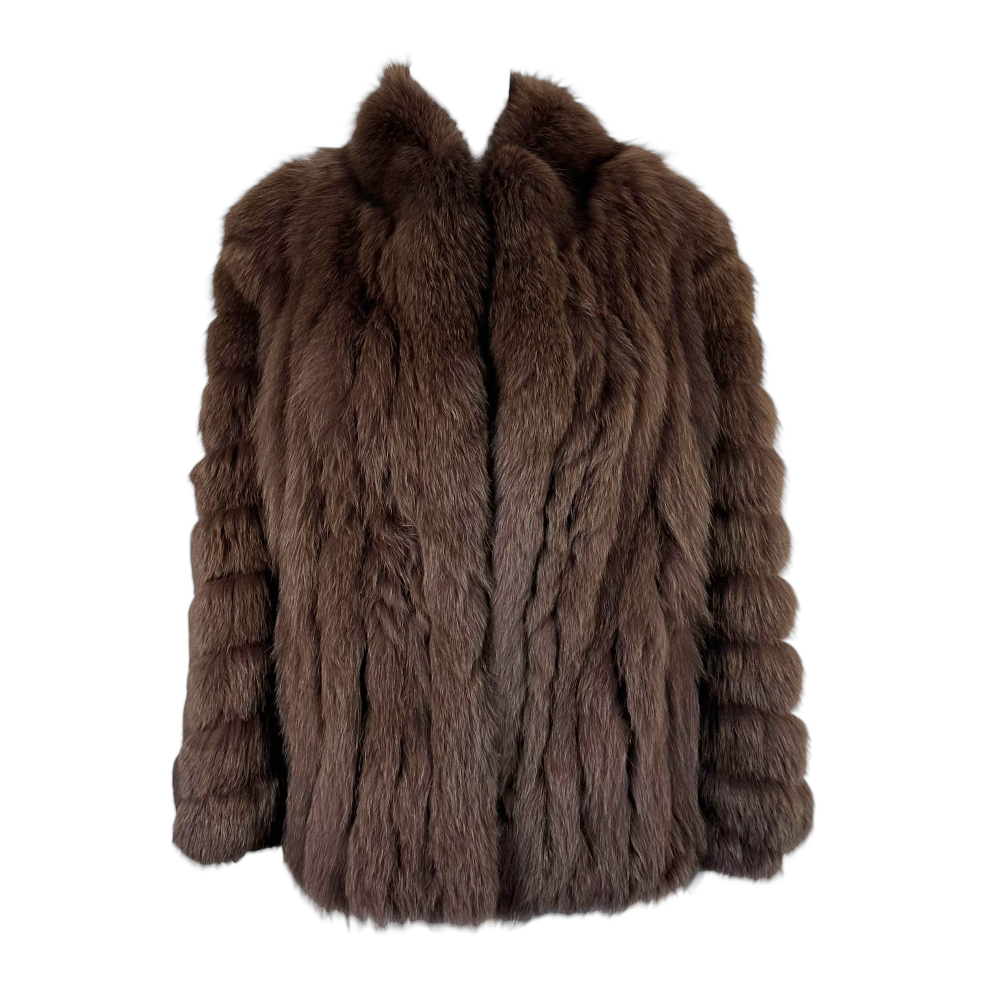 Saga Brown Fox Fur Coat