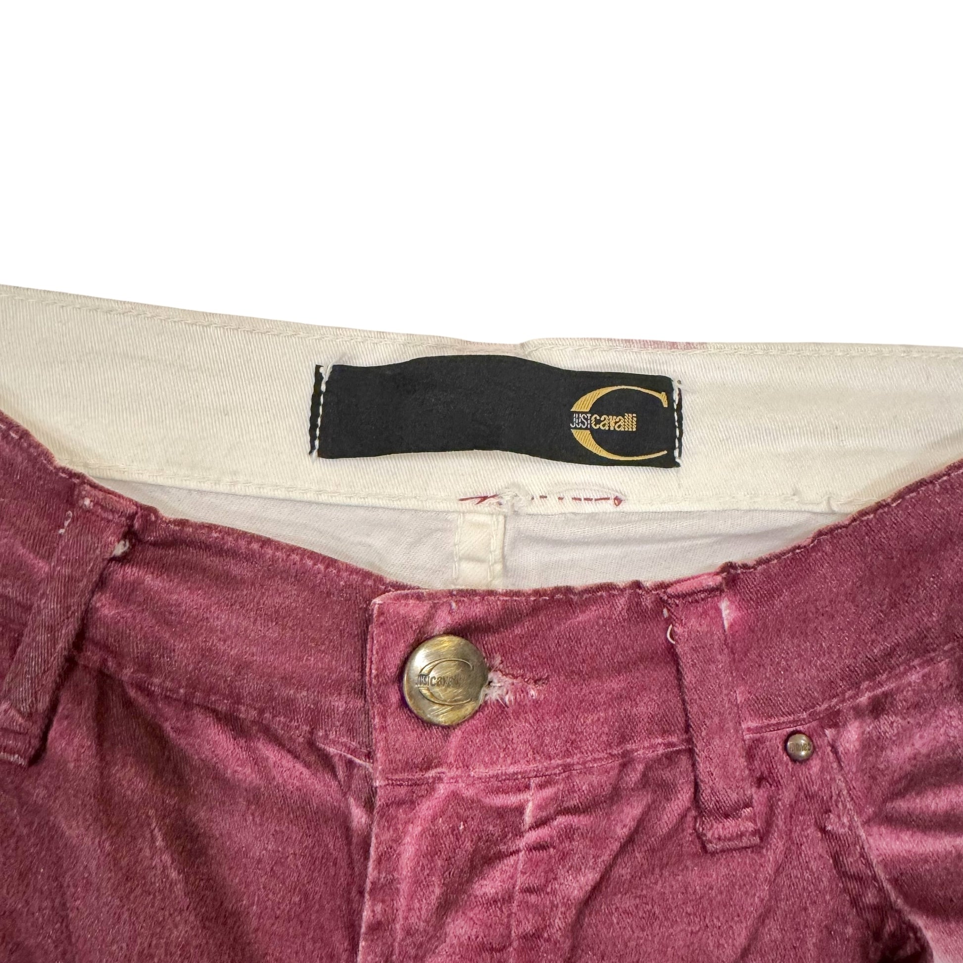 Just Cavalli Roberto Cavalli Burgundy 'Faded' Jeans - Outfit Repeater