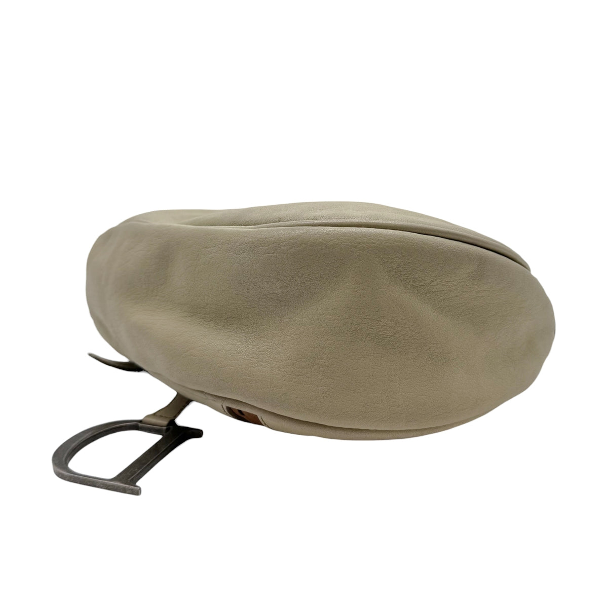 Christian Dior Gaucho Saddle Shoulder Bag Ivory Brown