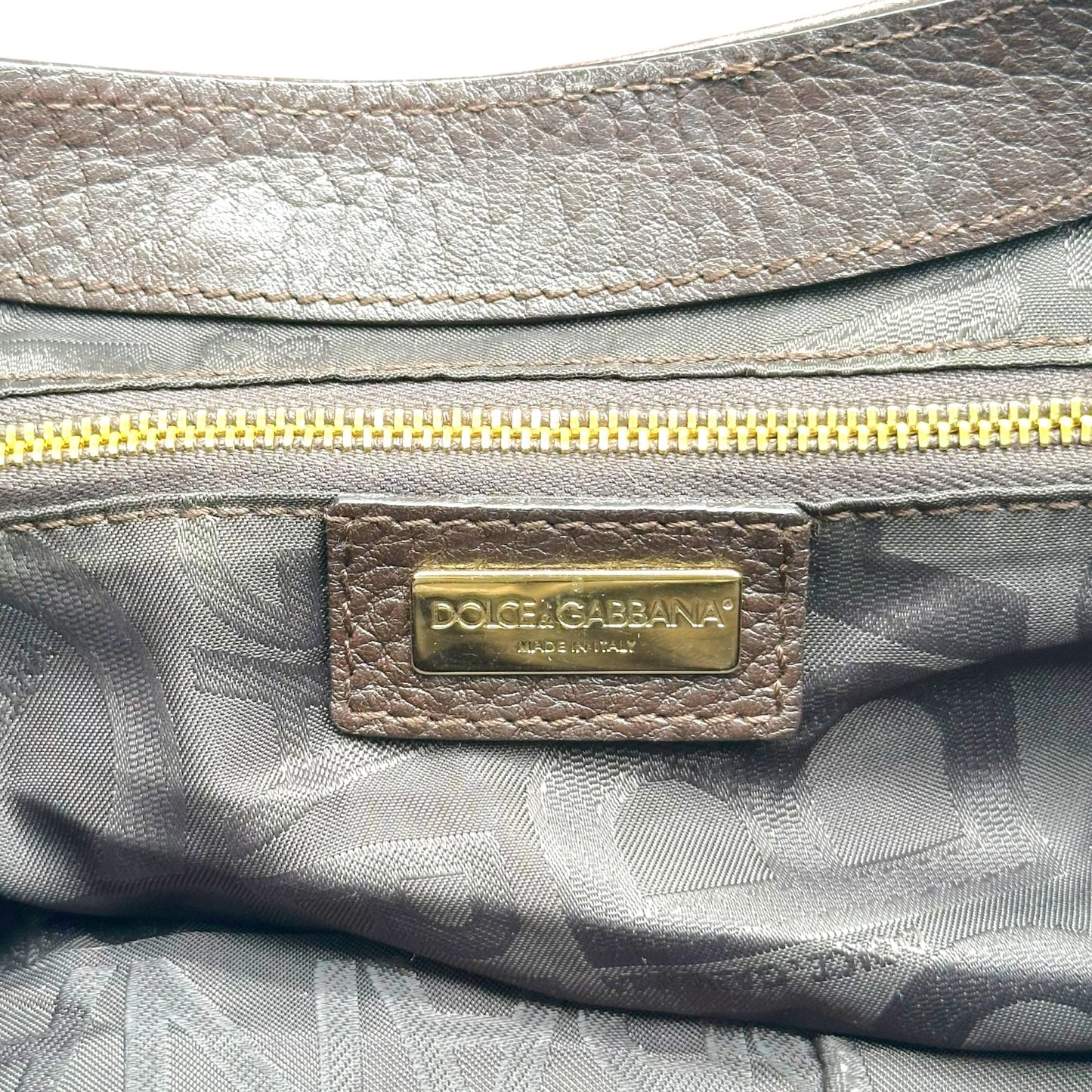Dolce & Gabbana Teal Snakeskin Brown Leather Shoulder Bag