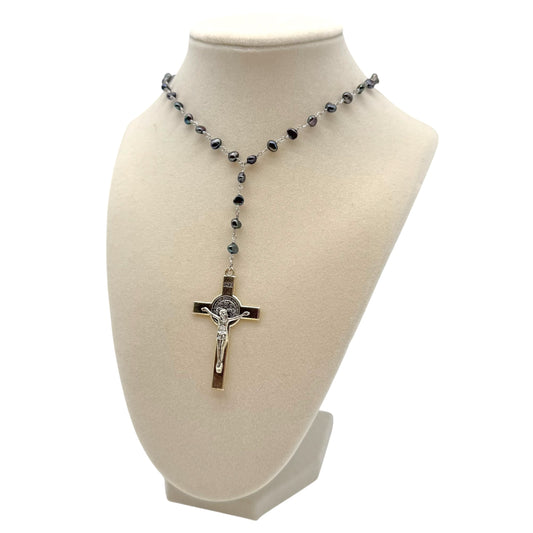 Jean Paul Gaultier Black Pearl Rosary Choker Necklace